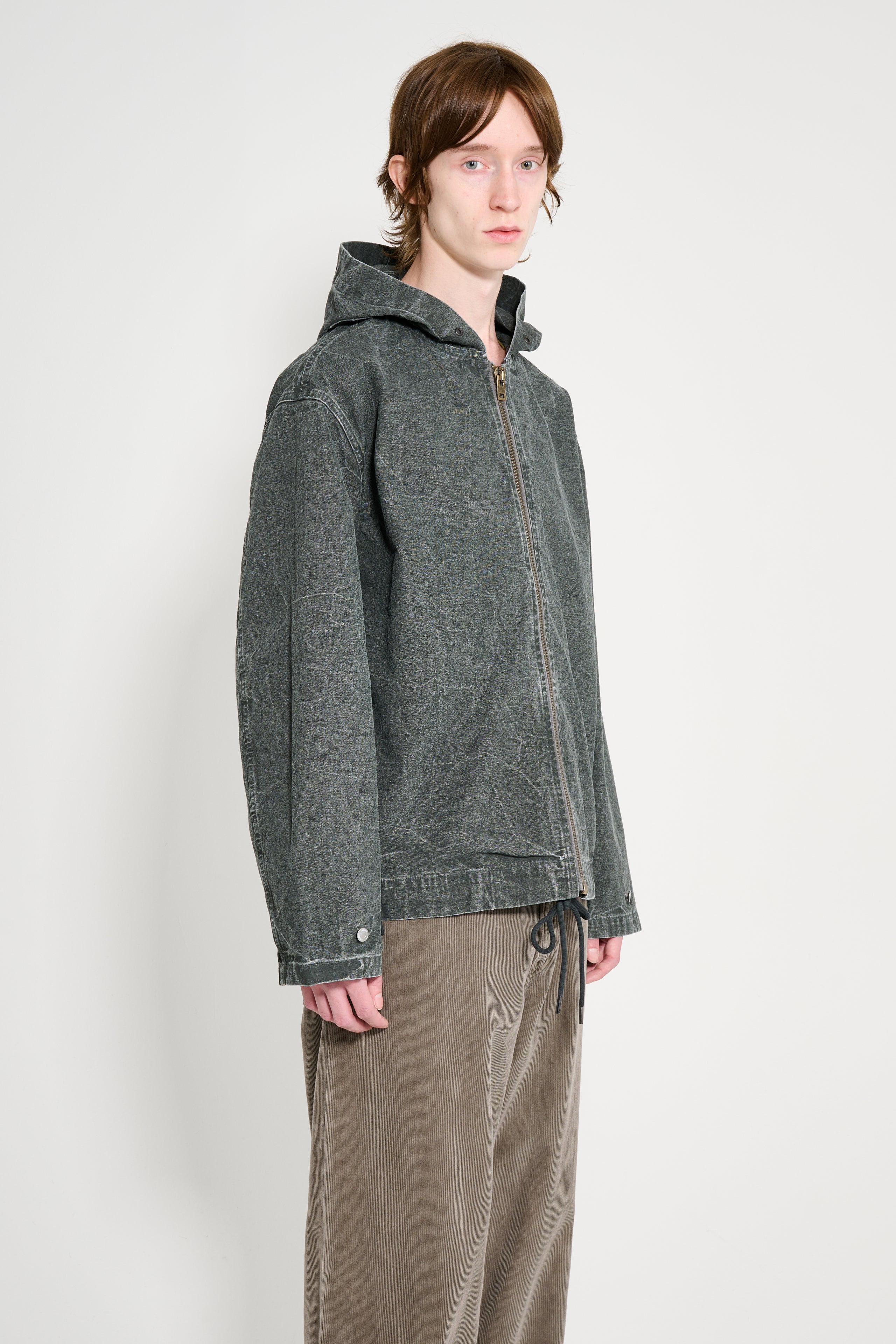 A.PRESSE Vintage US Navy Zip Hood Olive