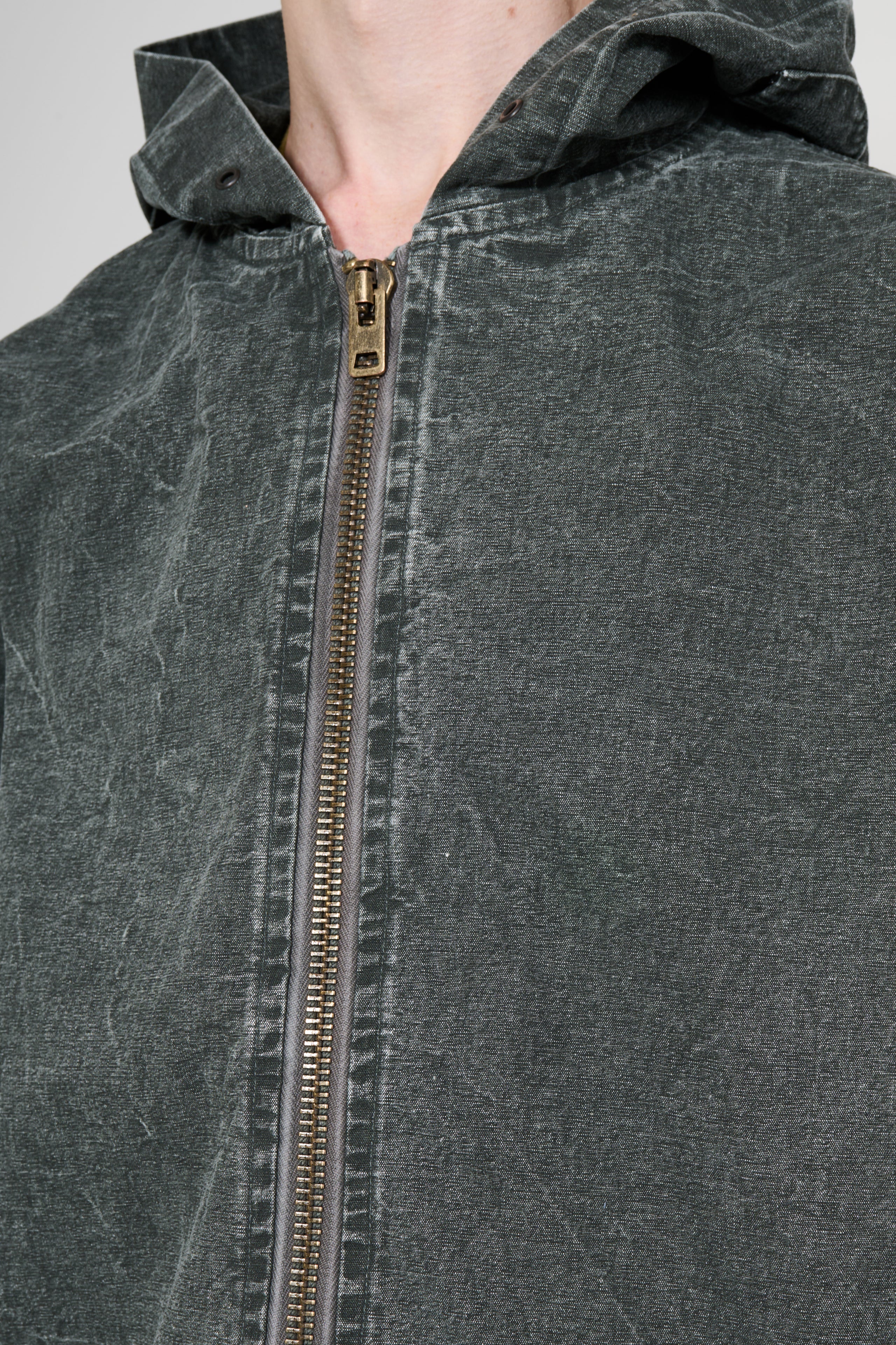 A.PRESSE Vintage US Navy Zip Hood Olive