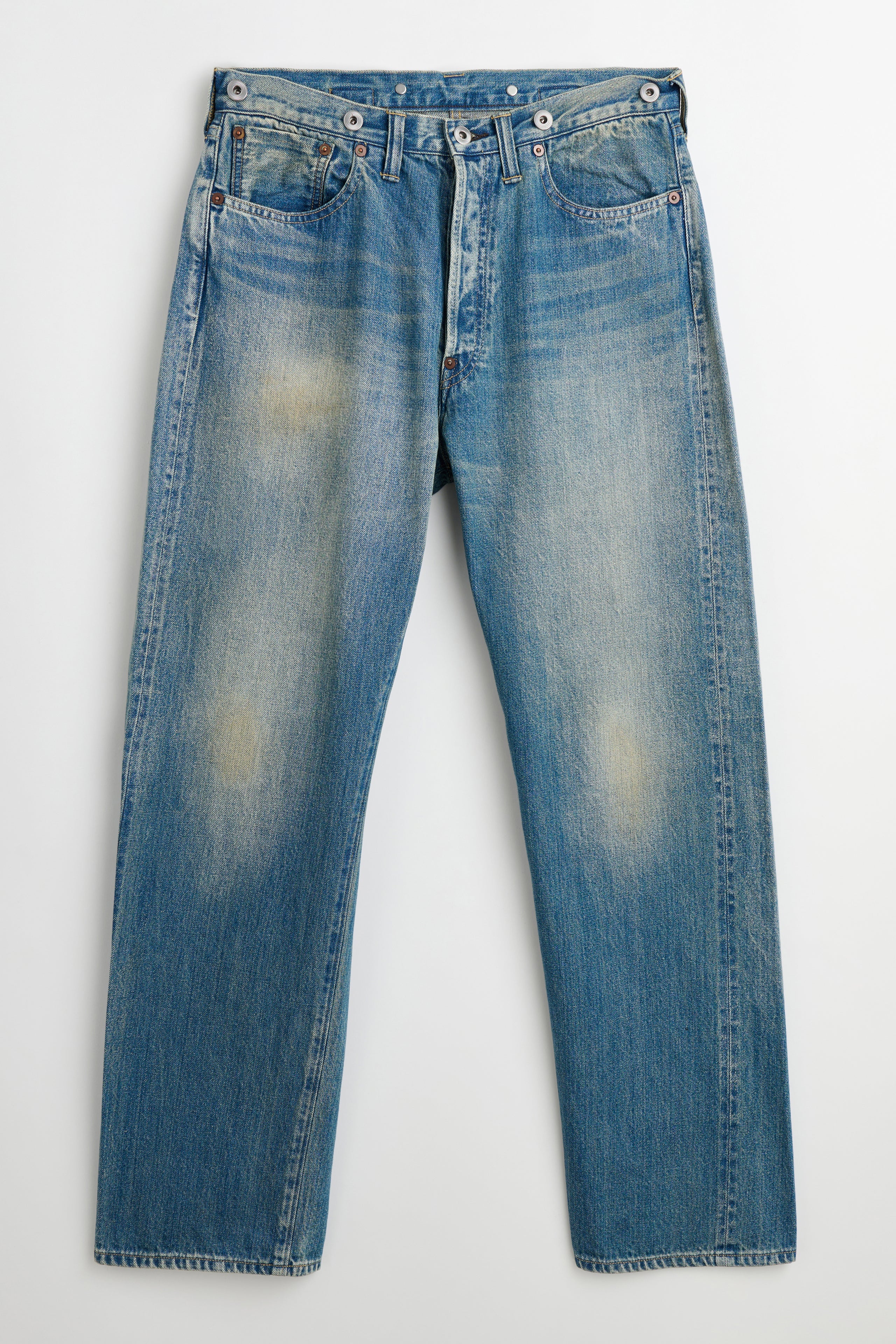A.PRESSE No 2 Washed Denim Pants Indigo