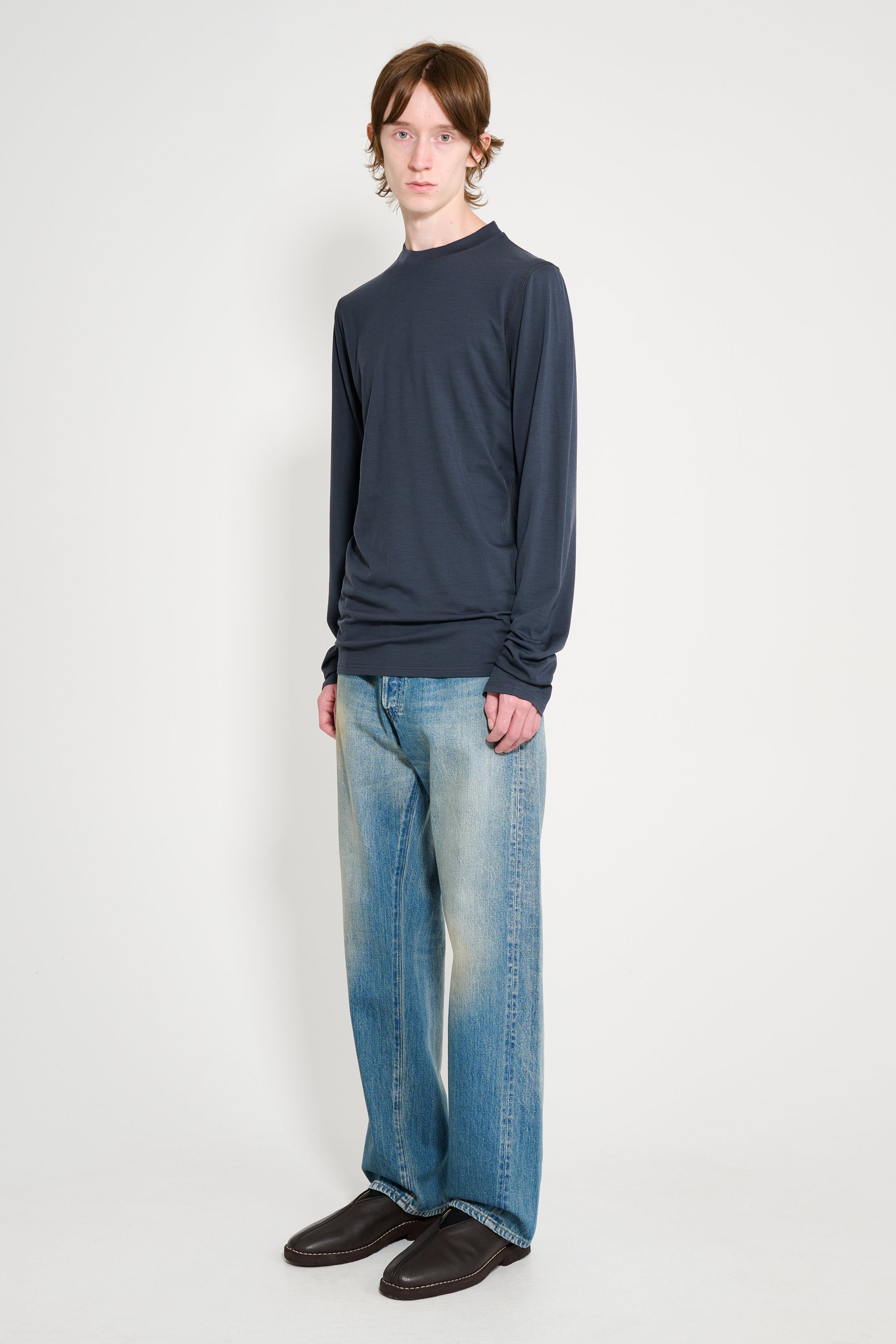A.PRESSE No 2 Washed Denim Pants Indigo