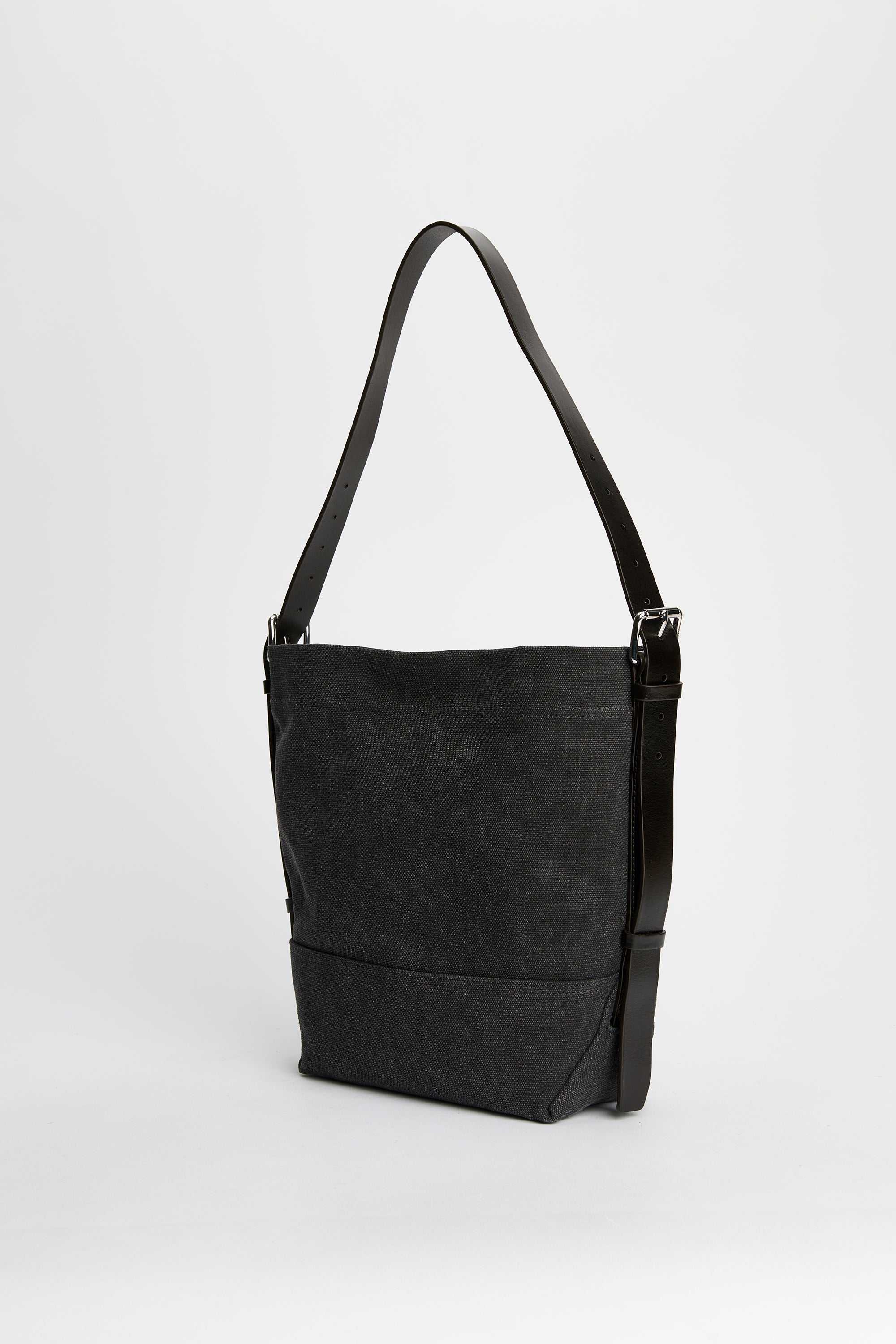 Lemaire Small Belted Tote Ash Black