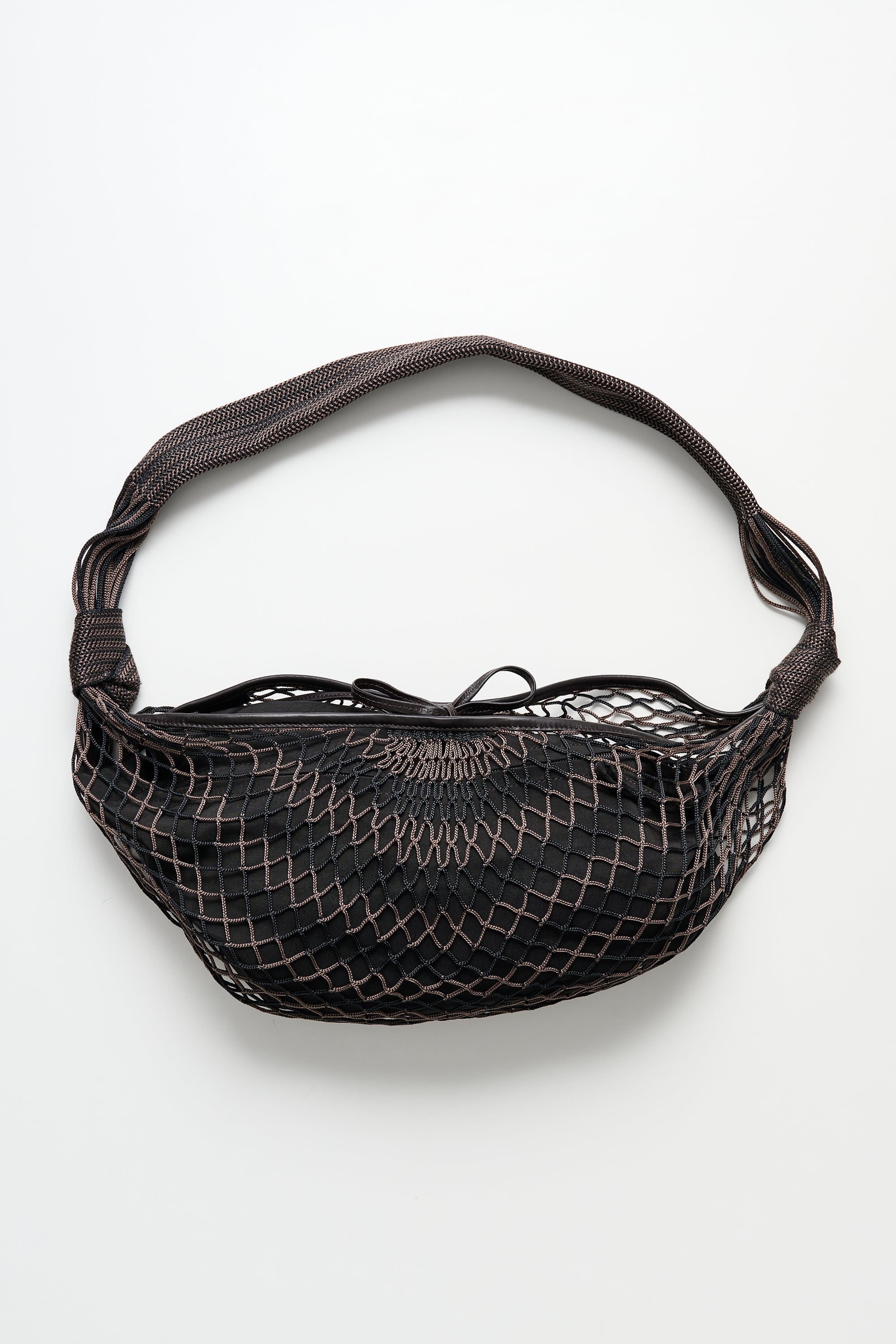 Lemaire Croissant Filt Bag Chevron Marron Glacé