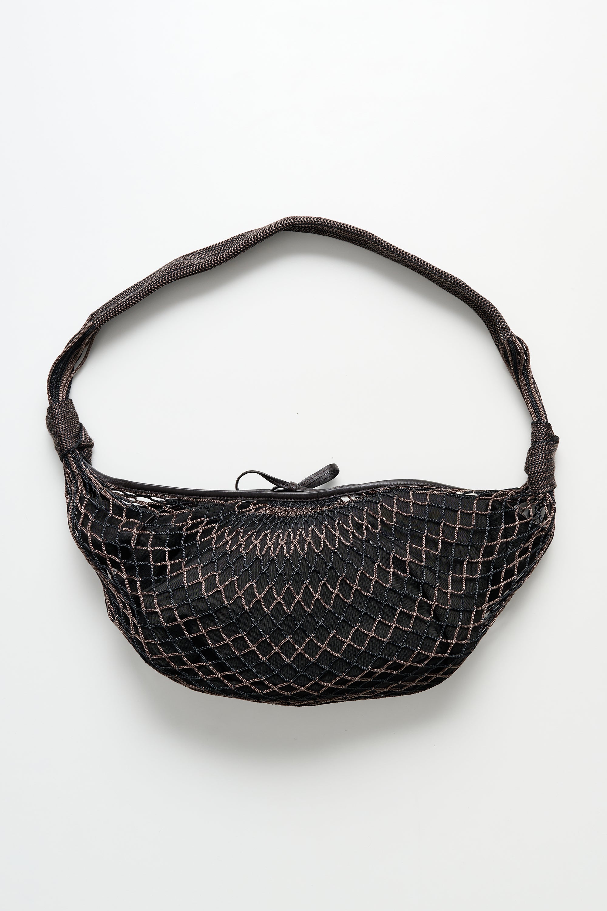 Lemaire Croissant Filt Bag Chevron Marron Glacé
