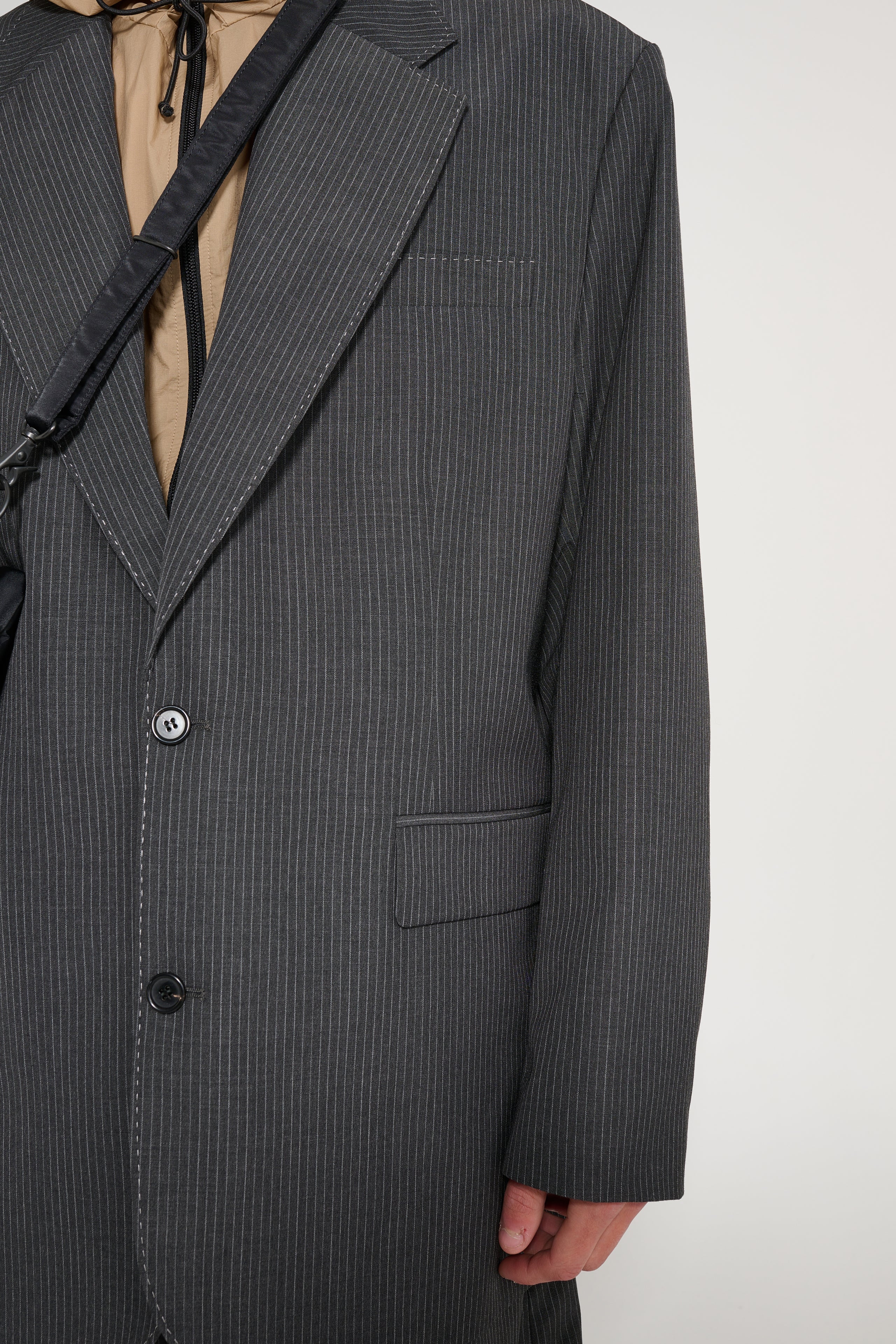 Acne Studios Relaxed Fit Suit Jacket Anthracite Grey