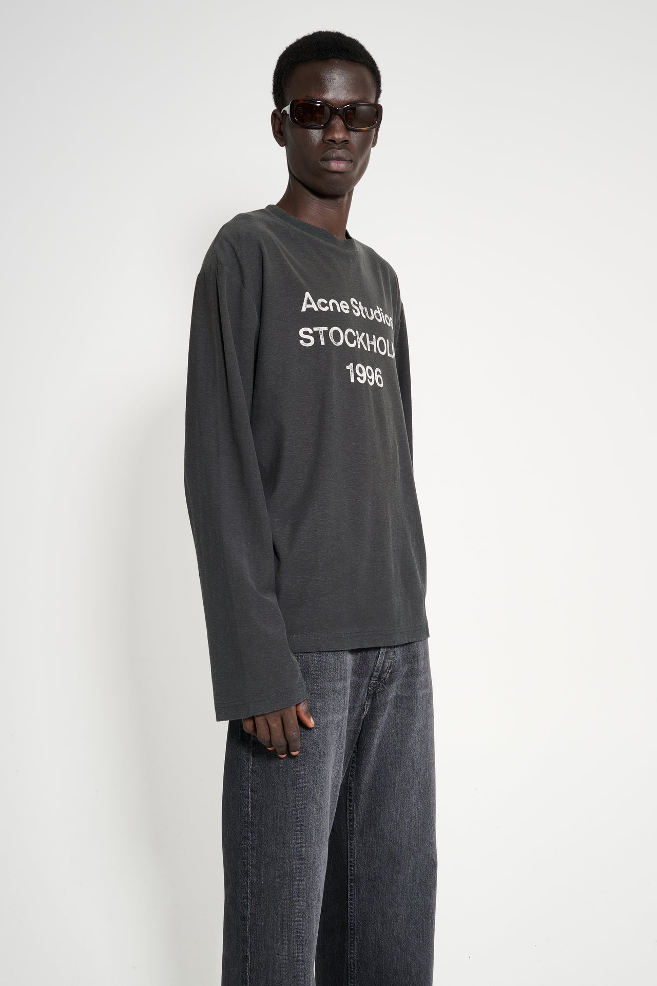 Acne Studios 1996 Long Sleeve T-shirt Faded Black