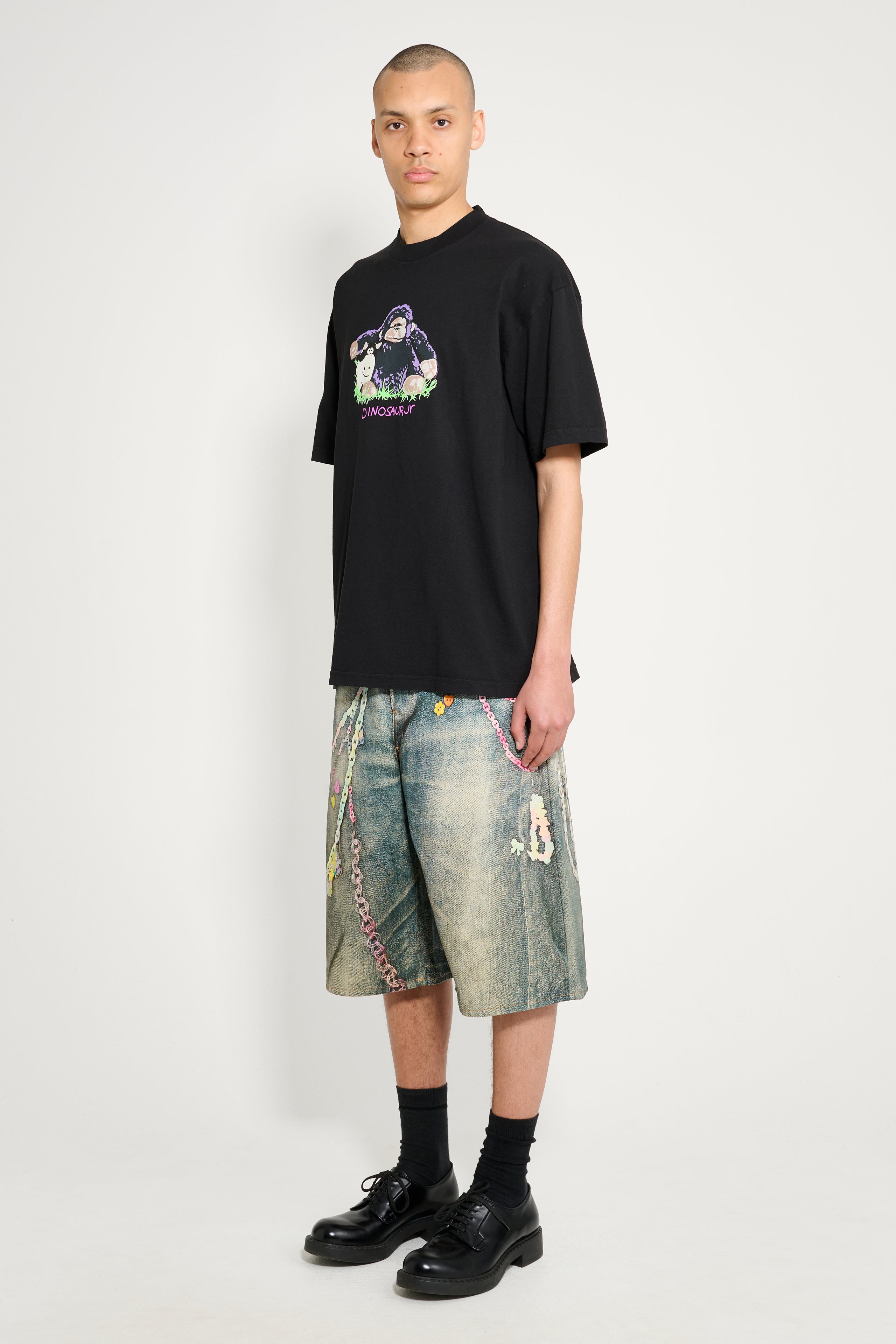 Acne Studios Kawaii Keychains Denim Shorts Mid Blue