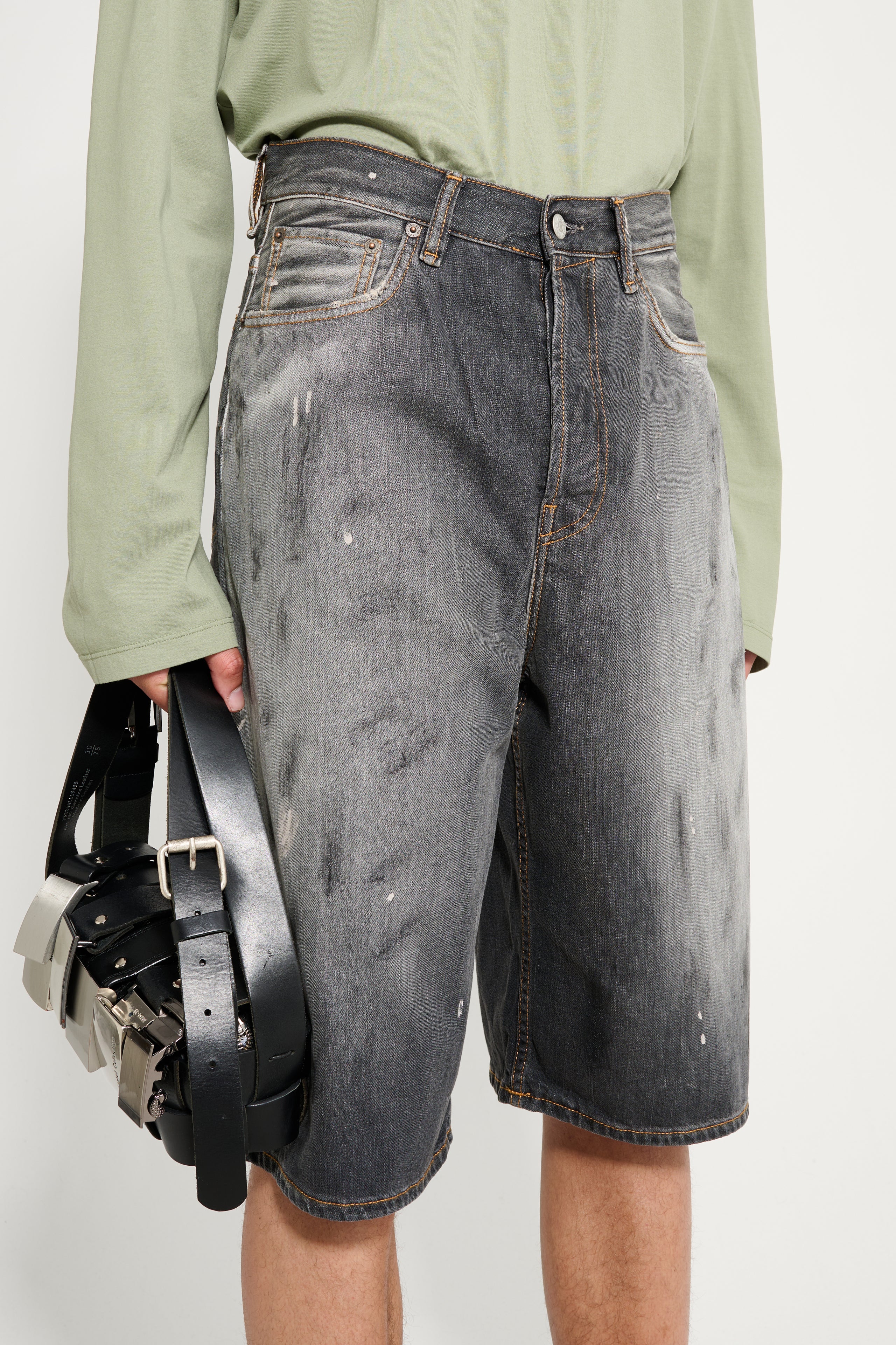 Acne Studios Trafalgar Denim Shorts Black