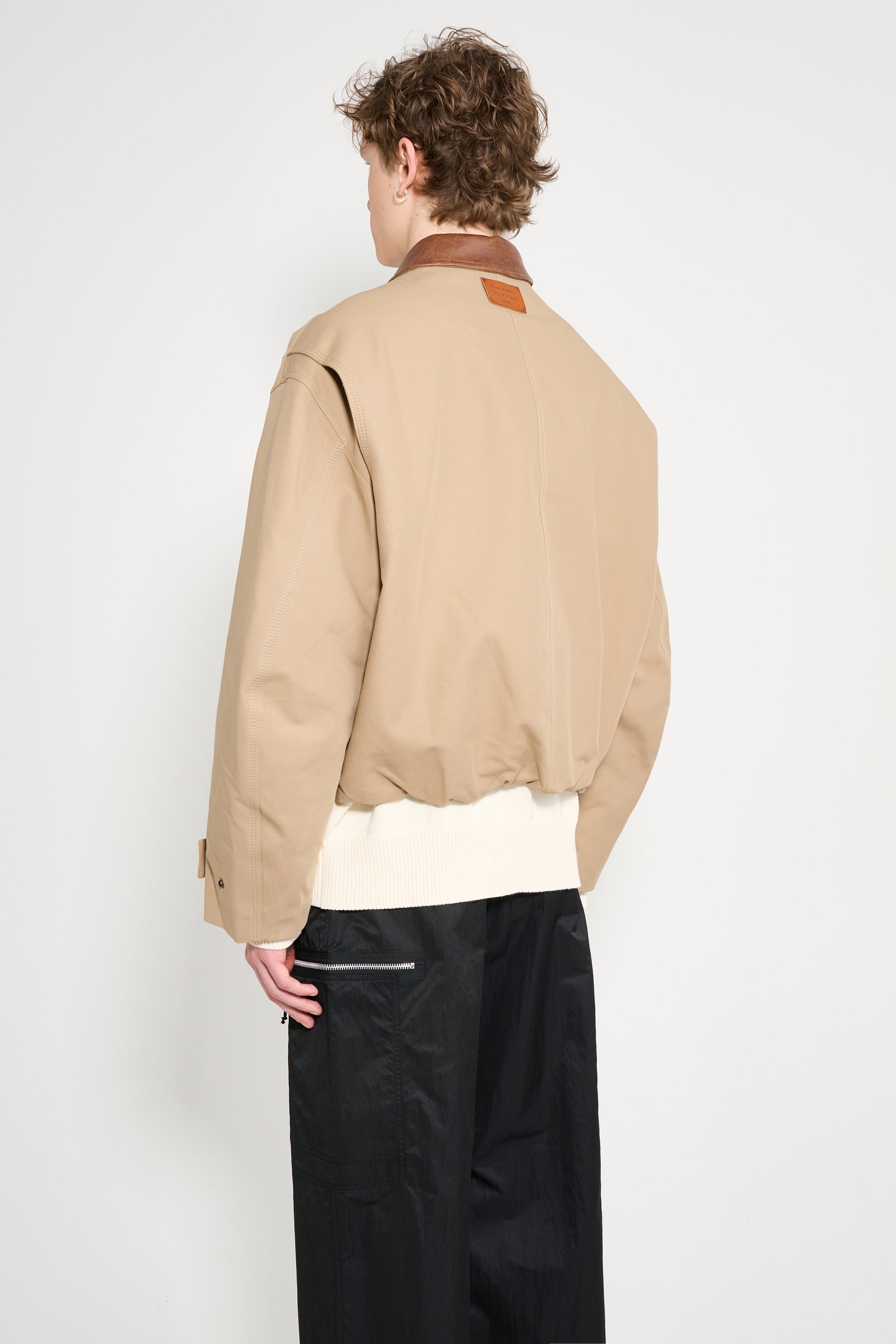 Acne Studios Double Cotton Twill Jacket Khaki Beige