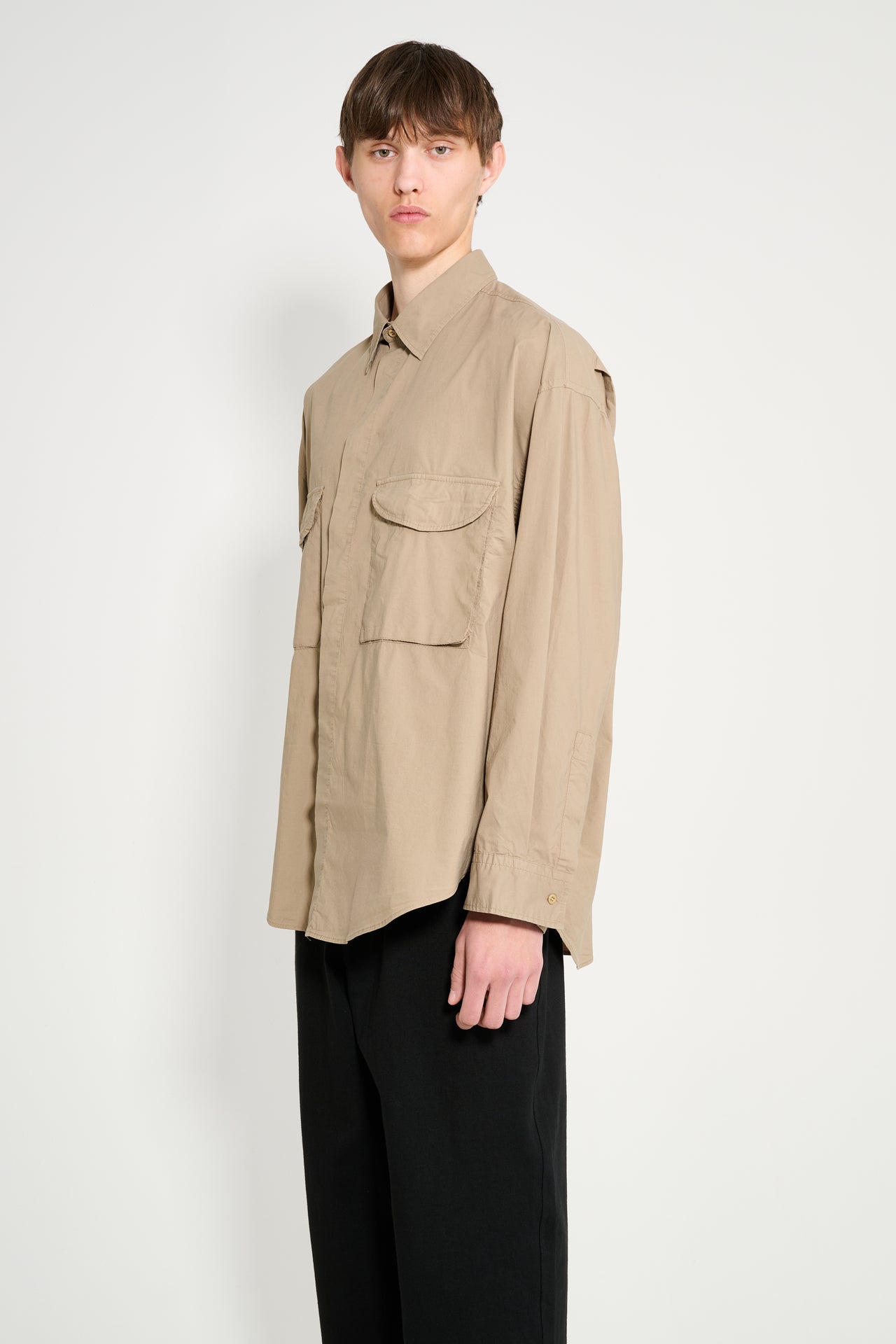 Acne Studios Garment Dyed Shirt Taupe Brown