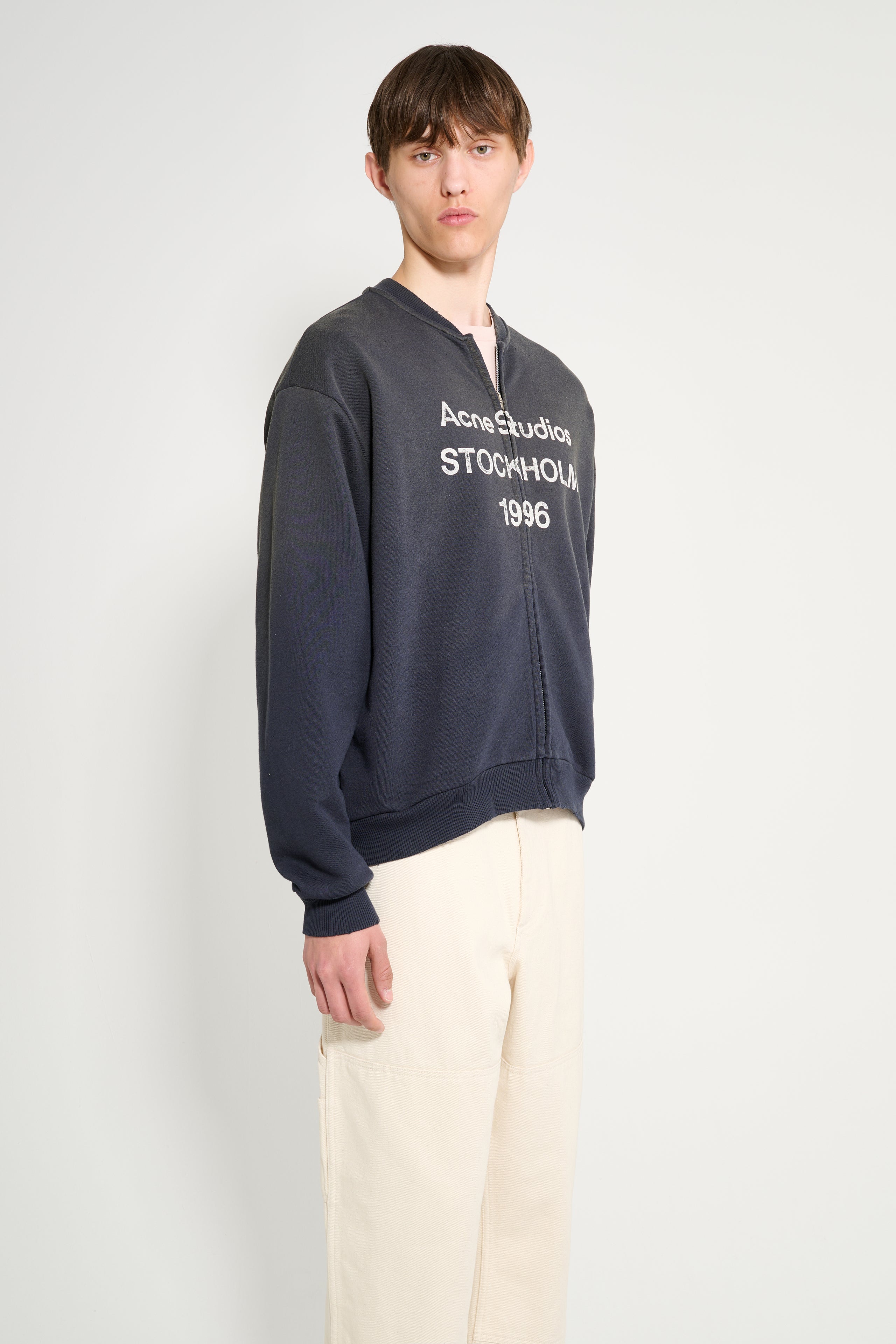 Acne Studios Zip Up 1996 Sweatshirt Black