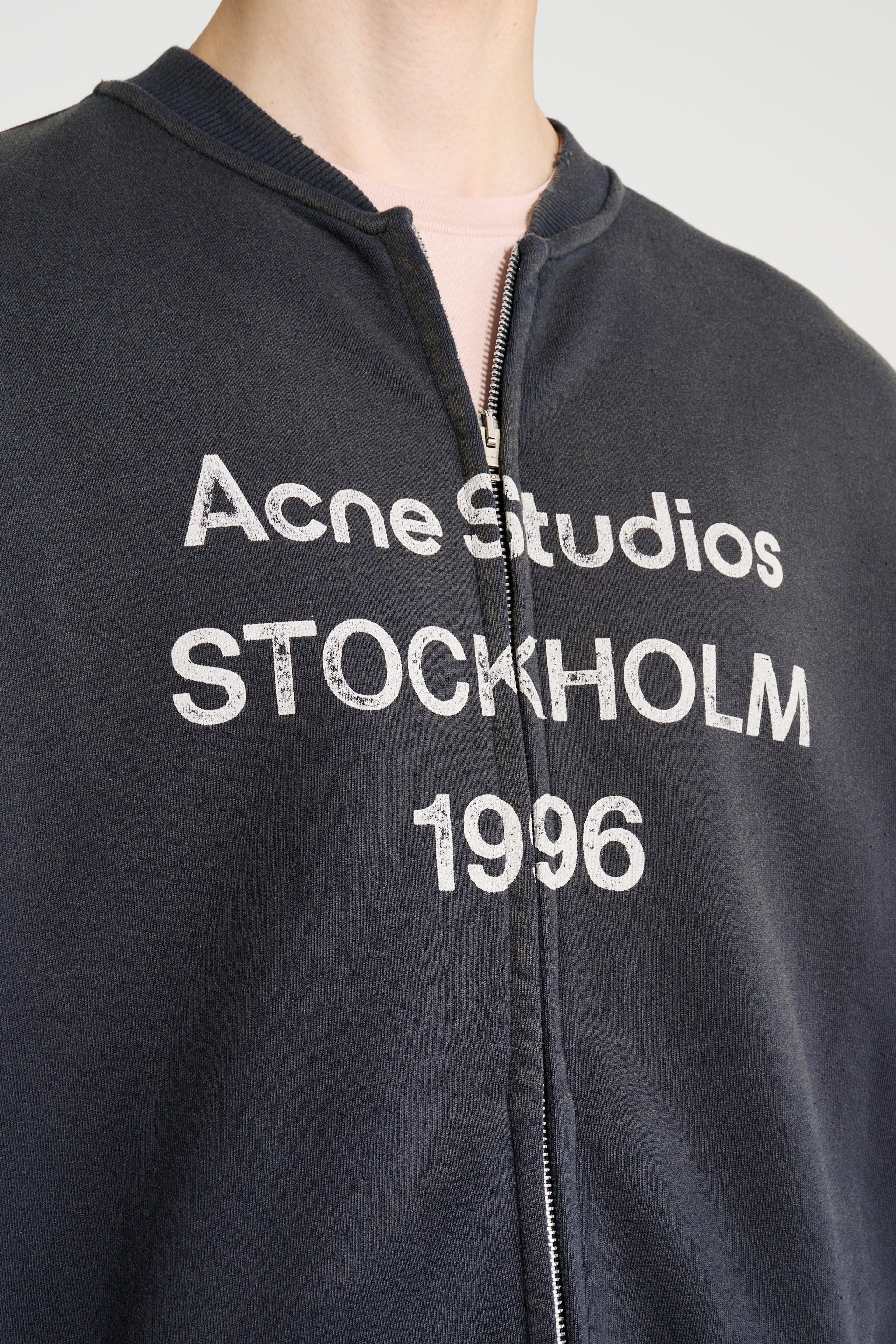 Acne Studios Zip Up 1996 Sweatshirt Black