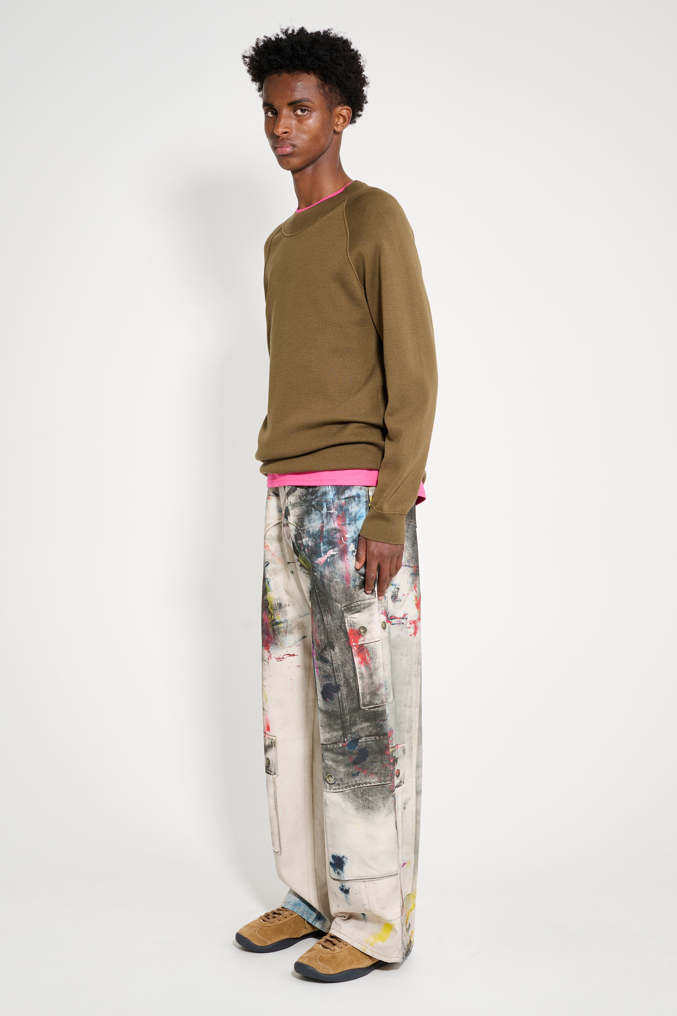Acne Studios 1981 Baggy Fit Jeans White / Multi