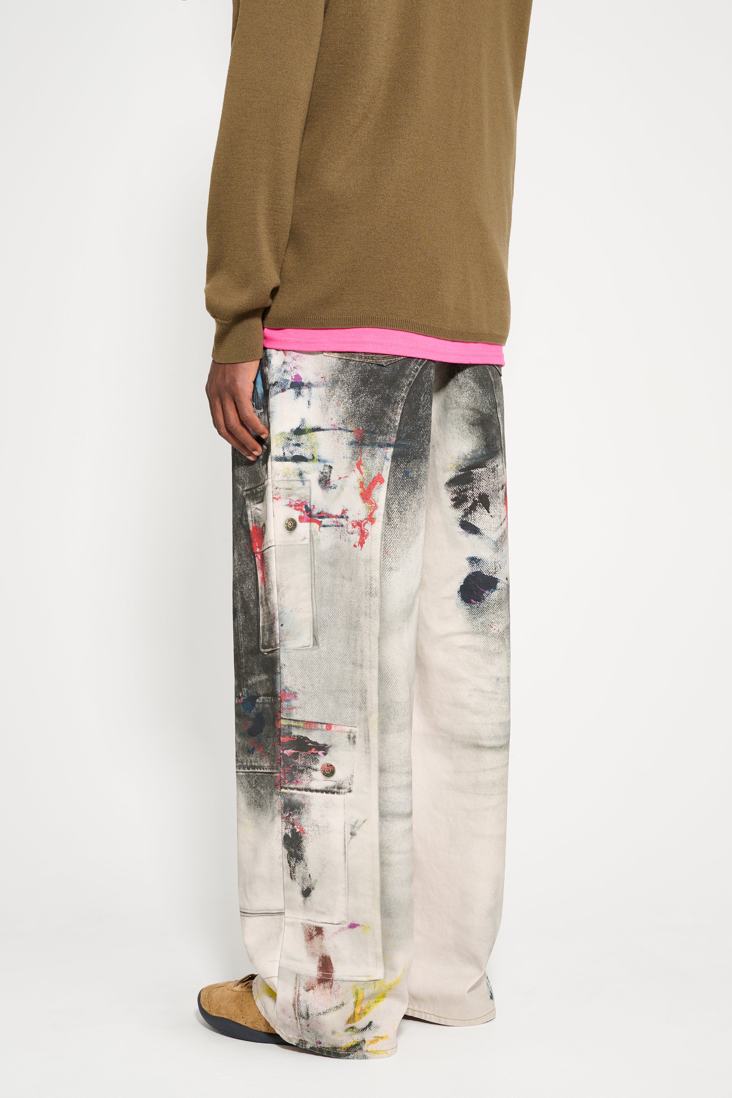 Acne Studios 1981 Baggy Fit Jeans White / Multi