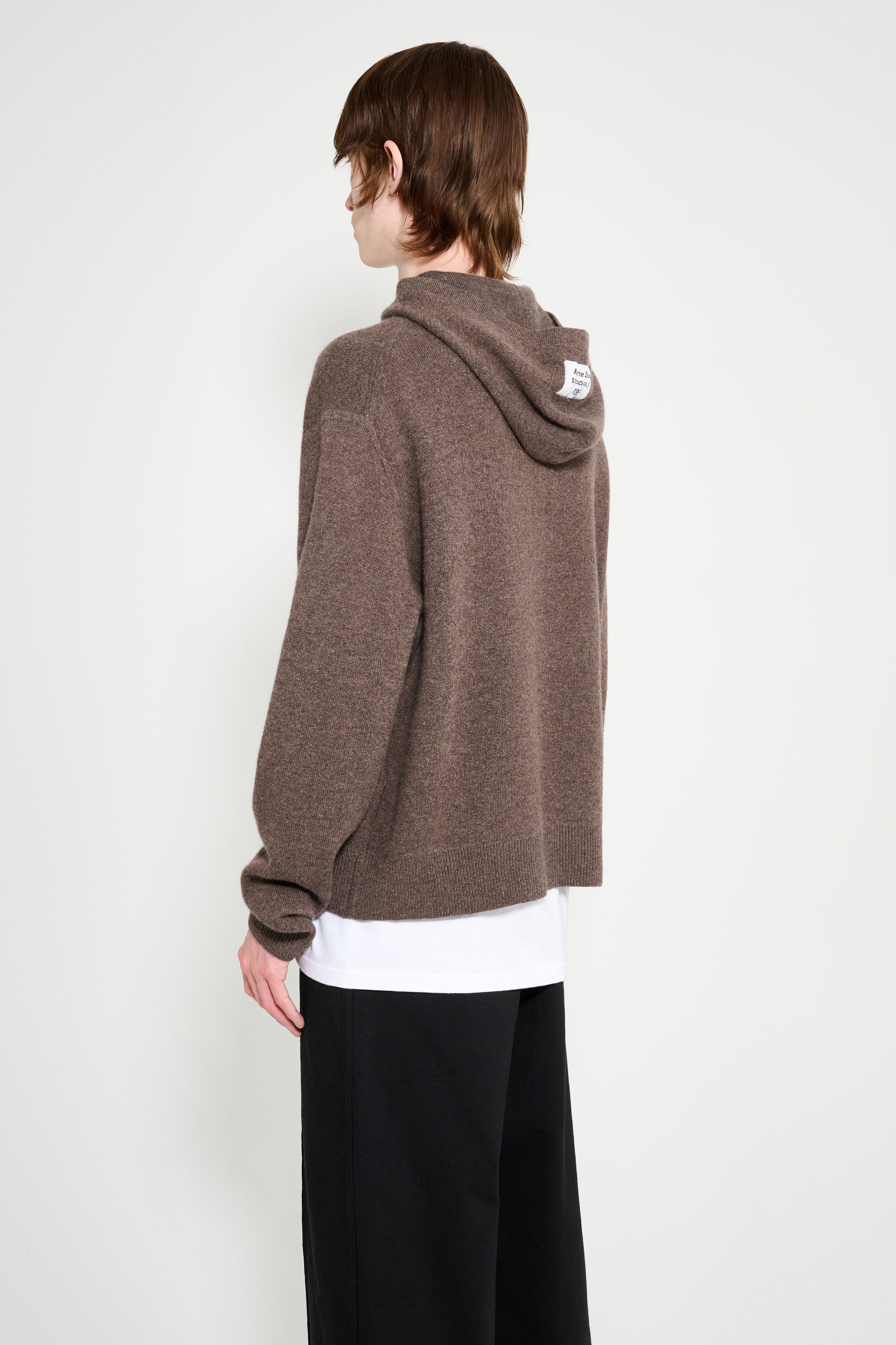 Acne Studios Knitted Hoodie Walnut Brown