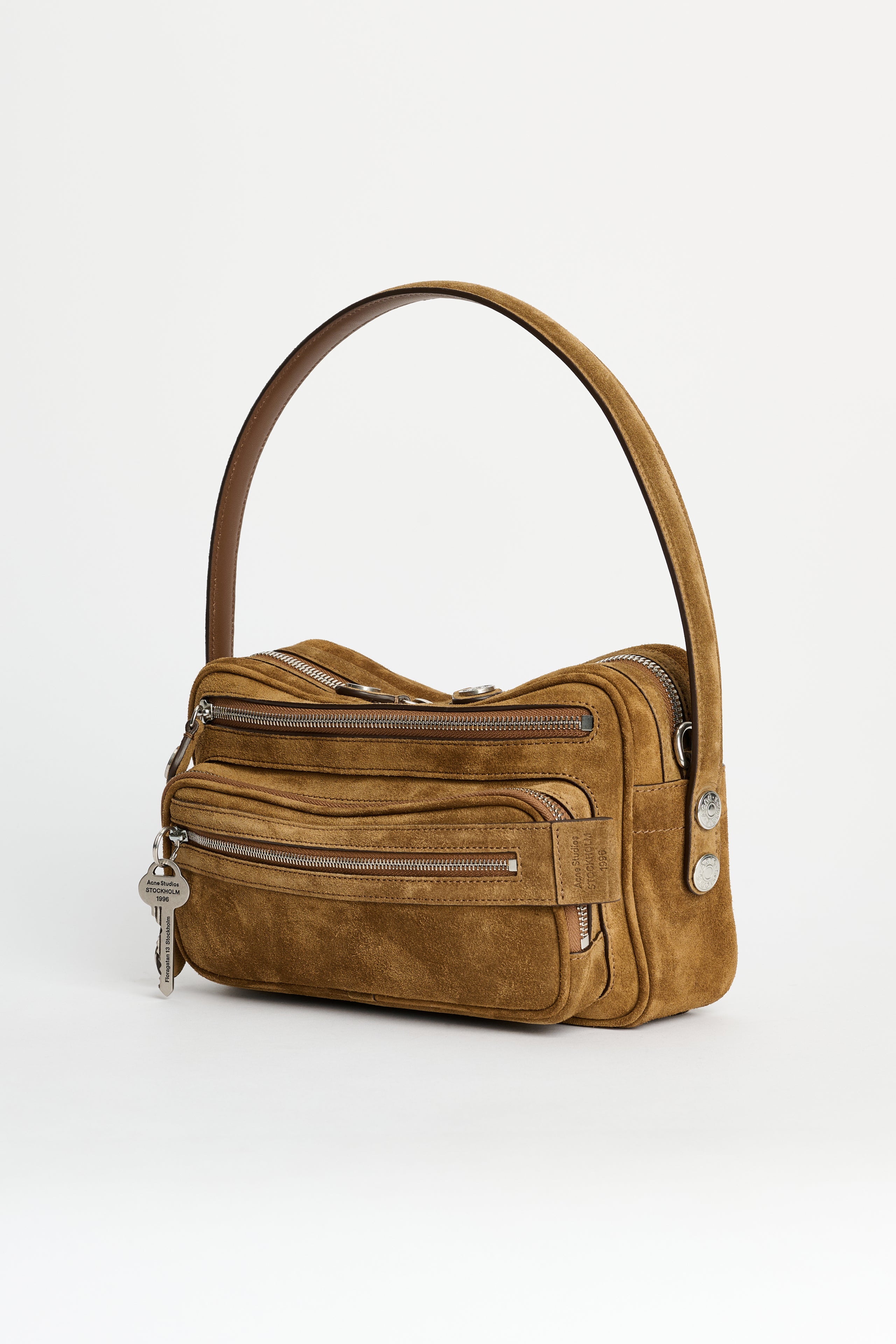 Acne Studios Camero Party Bag Suede Cognac Brown