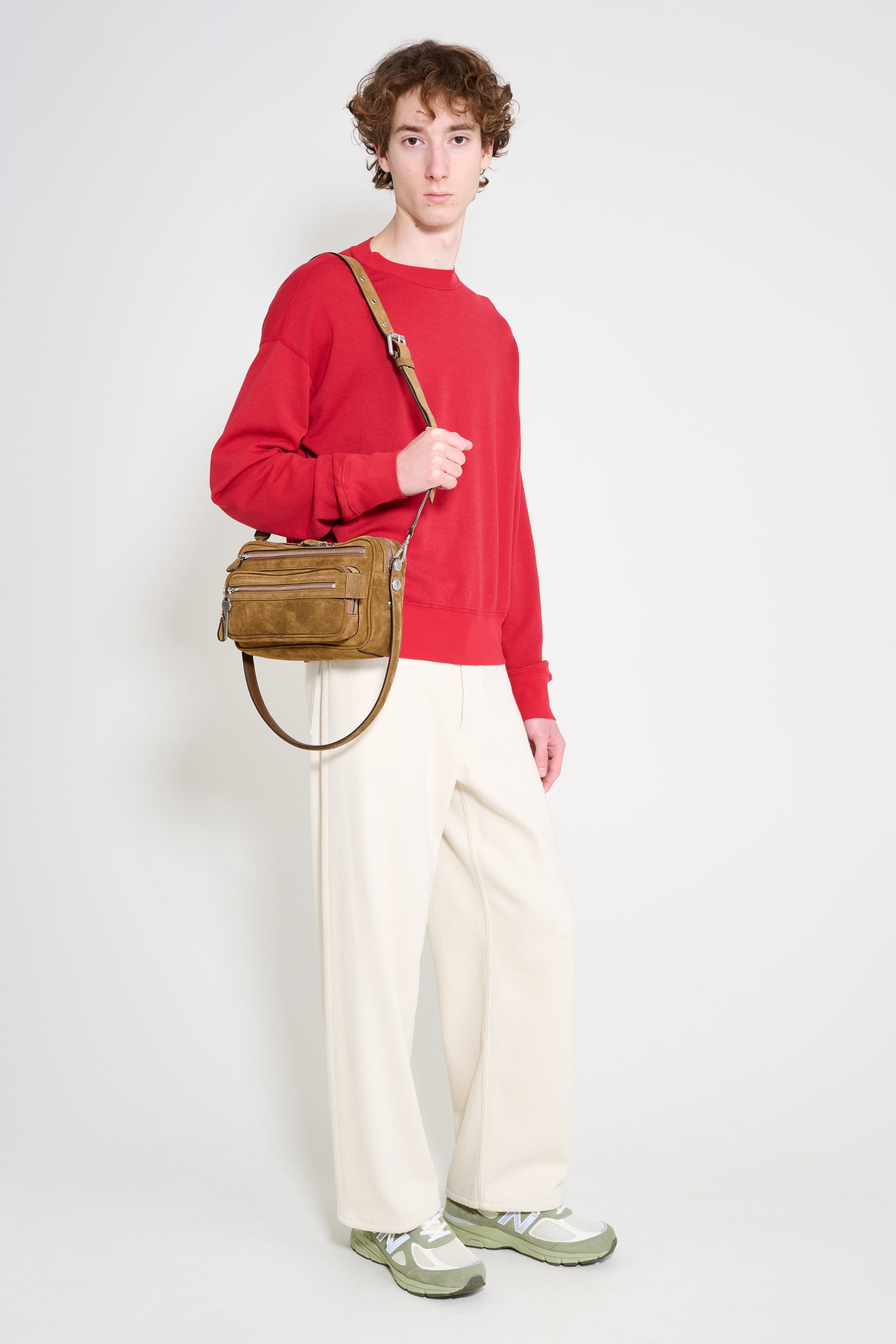 Acne Studios Camero Party Bag Suede Cognac Brown