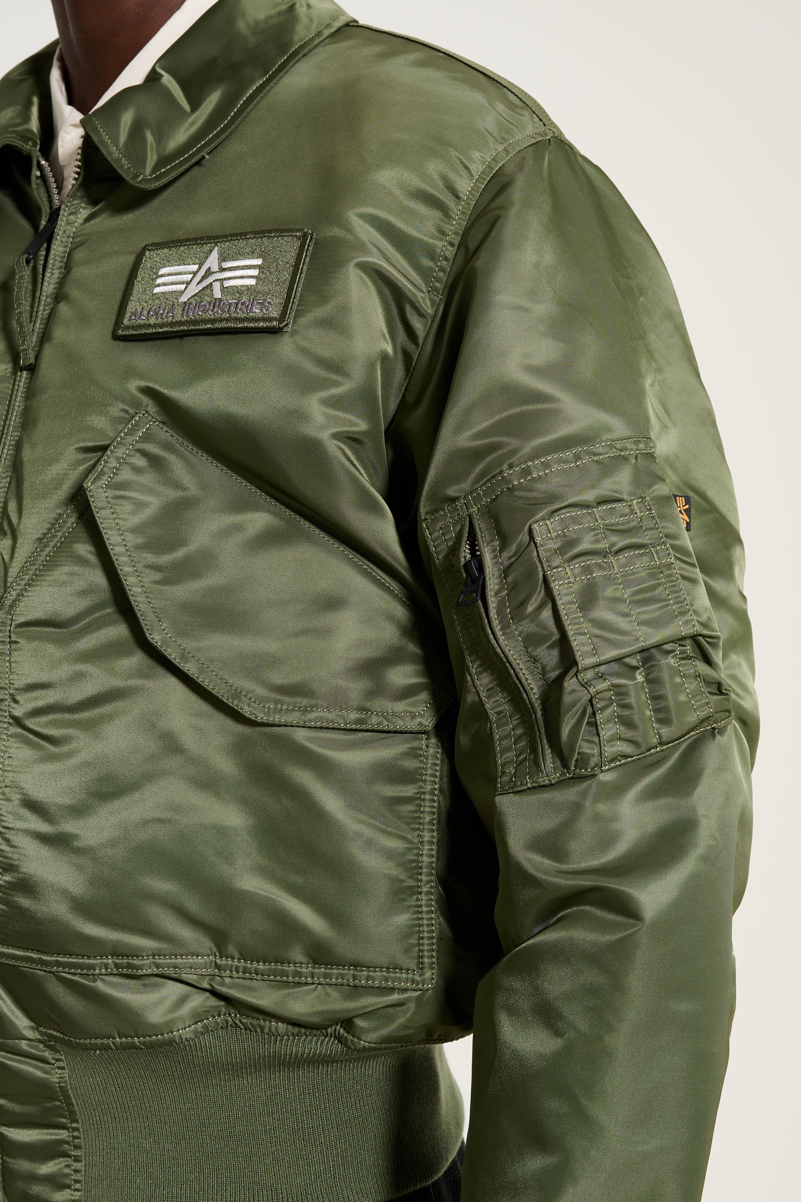 Alpha Industries CWU-45 Heritage Bomber Jacket Sage Green