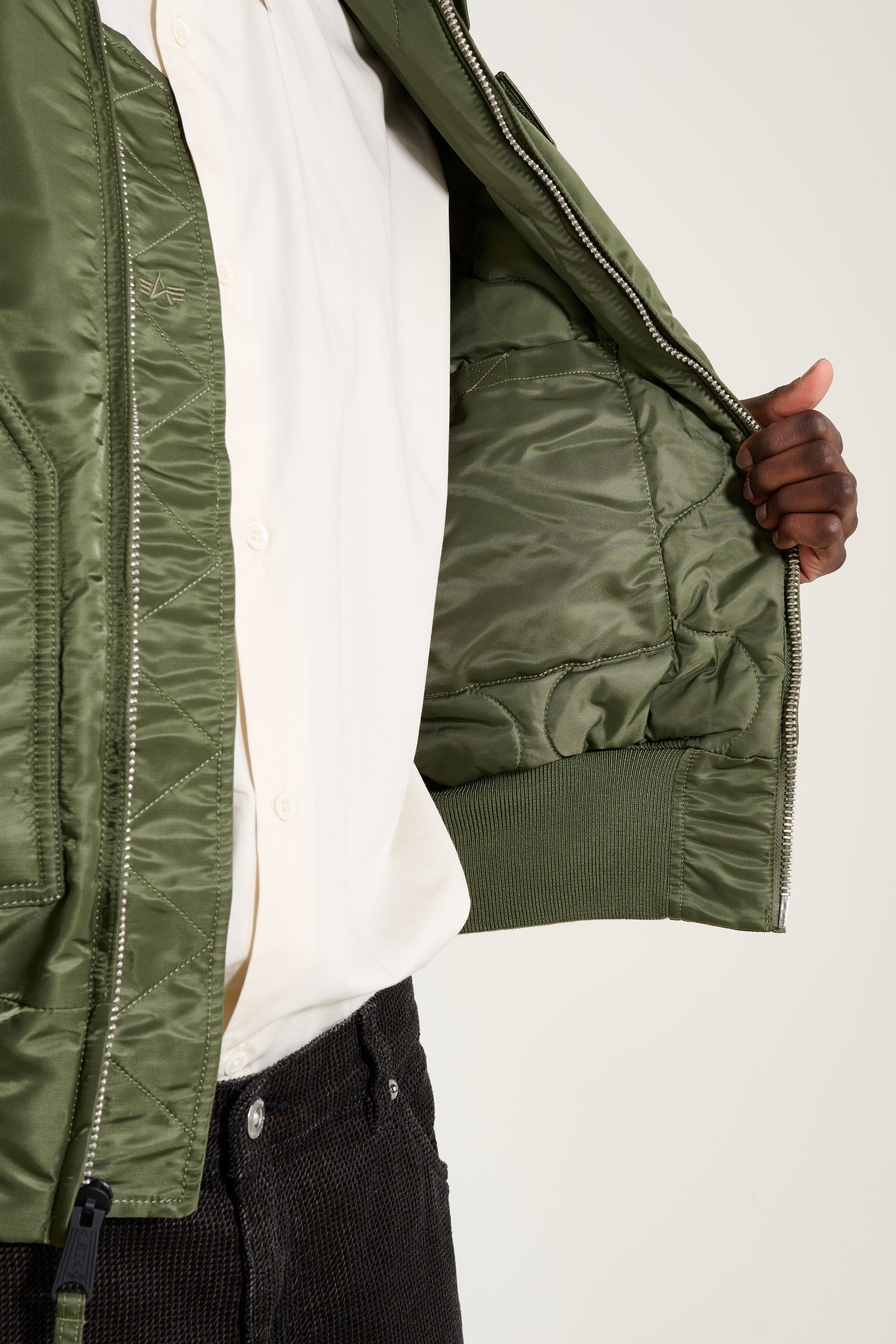 Alpha Industries CWU-45 Heritage Bomber Jacket Sage Green