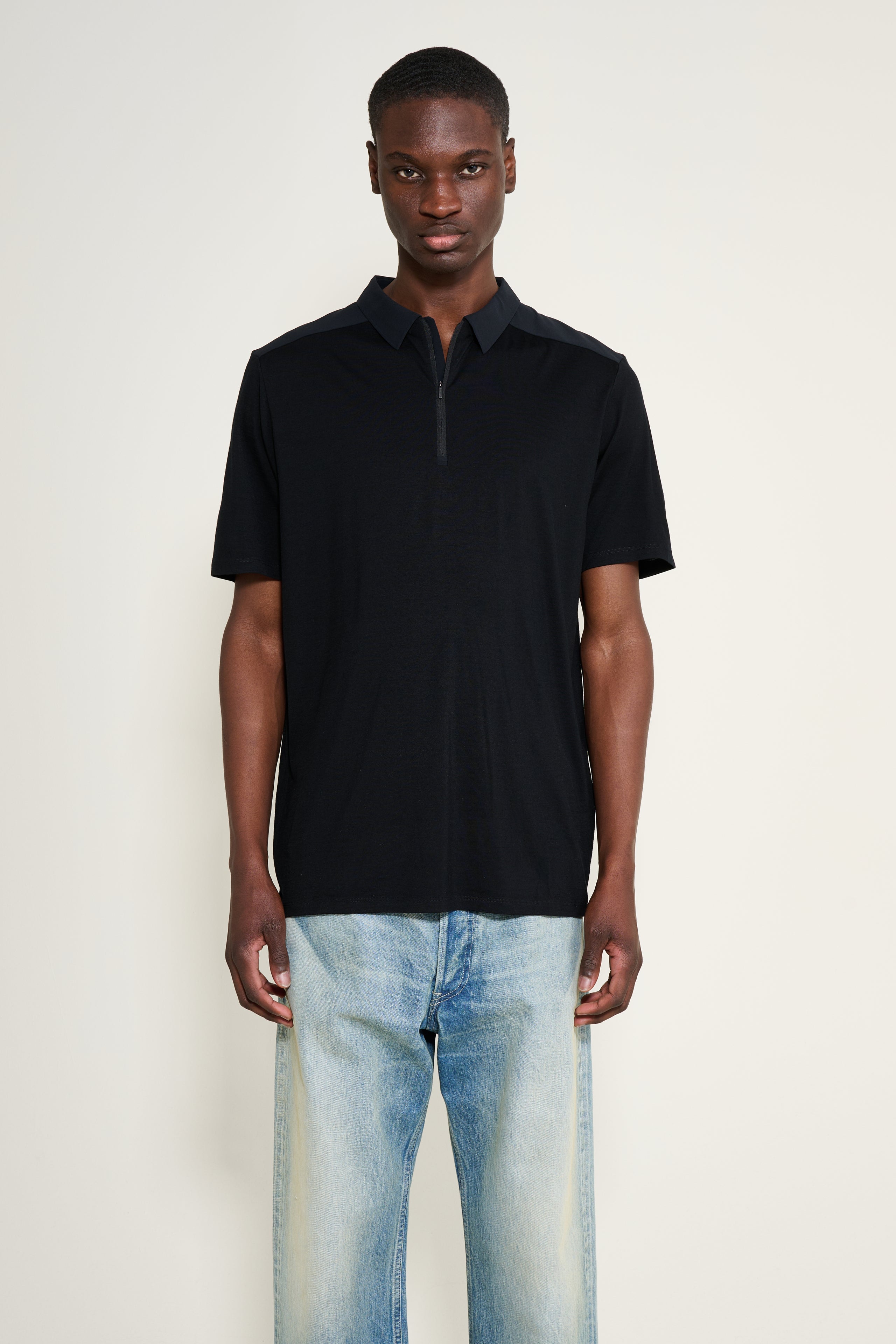 Arc'teryx Veilance Frame Short Sleeve Polo Shirt Black