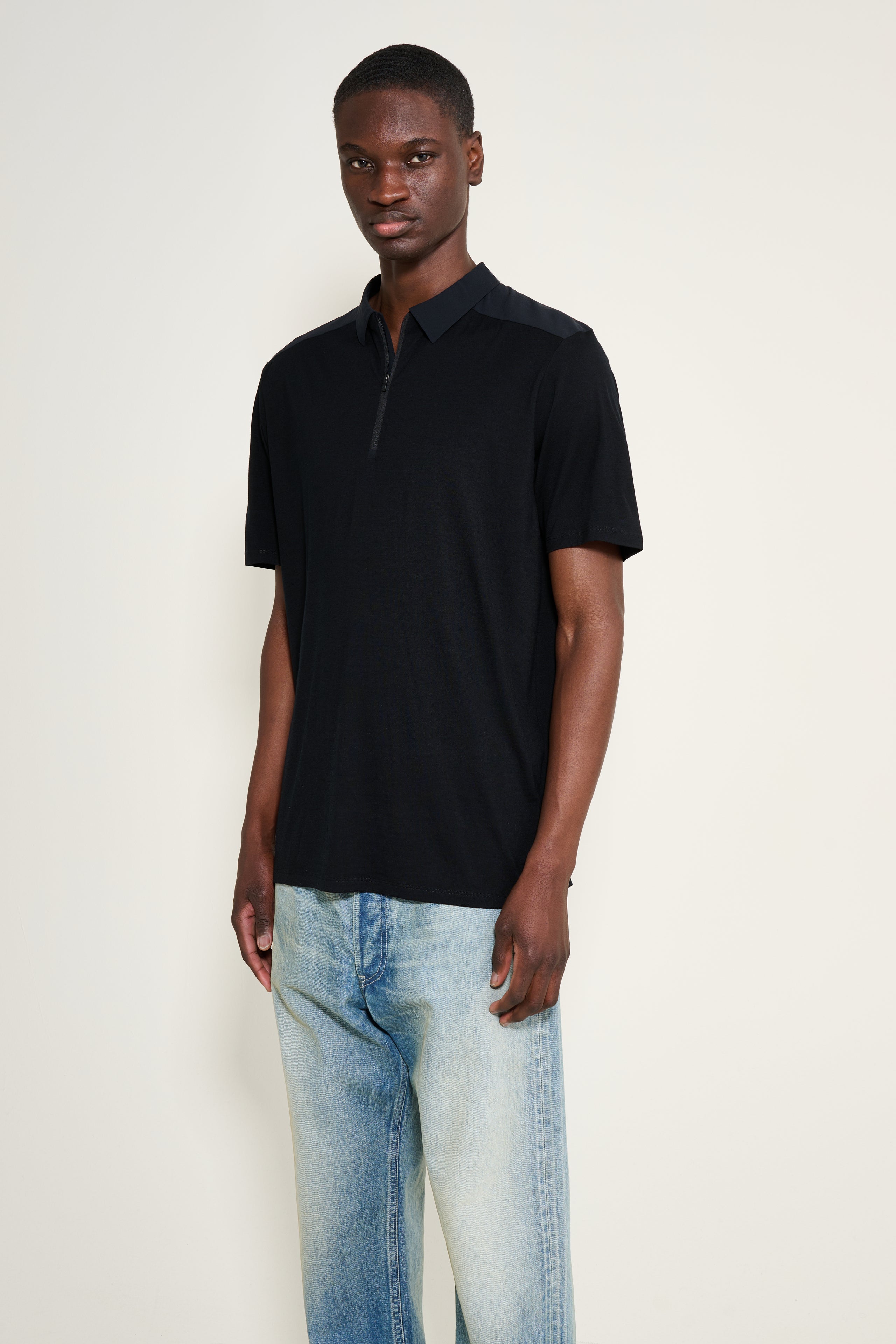 Arc'teryx Veilance Frame Short Sleeve Polo Shirt Black