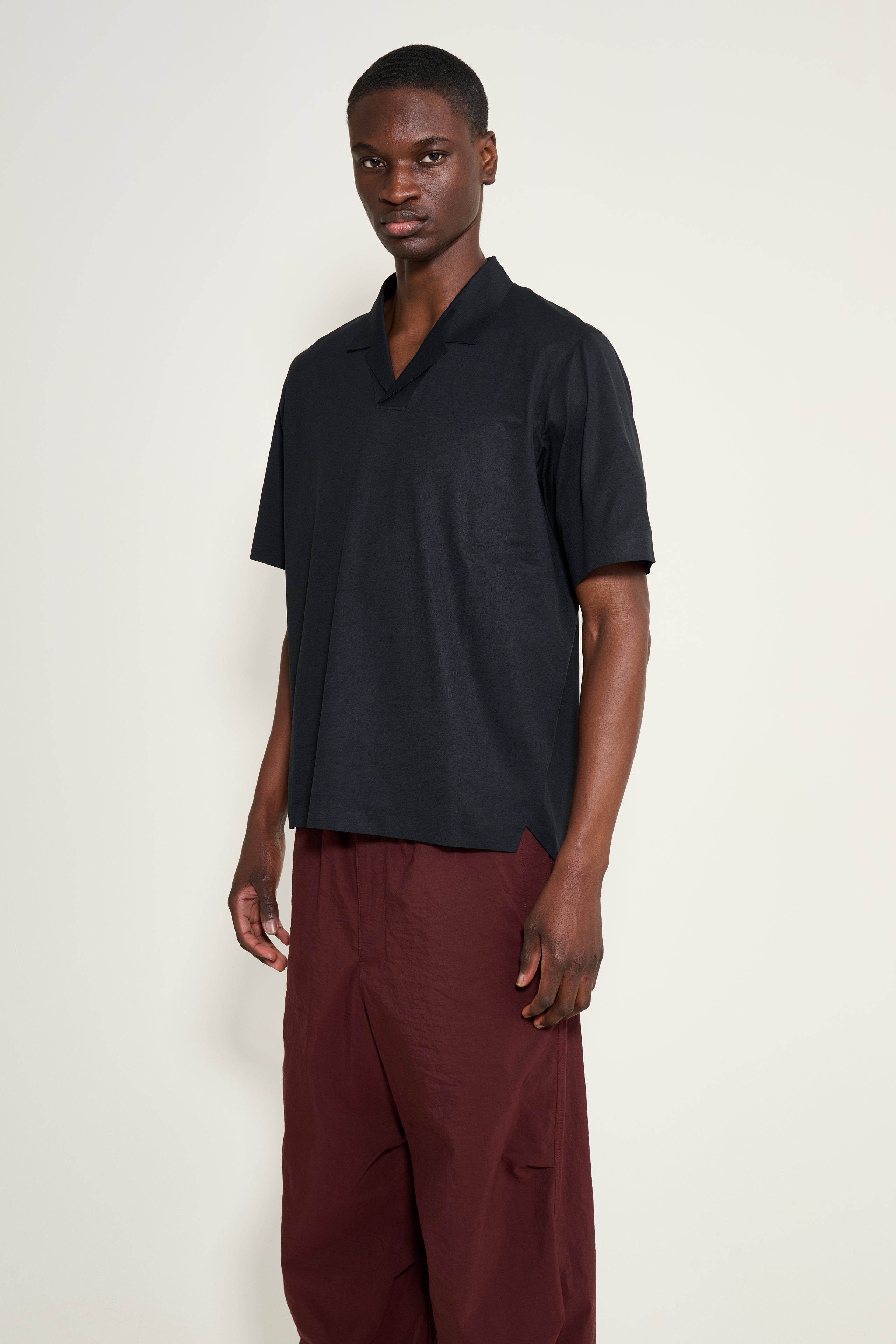 Arc'teryx Veilance Metron Short Sleeve Polo Shirt Black