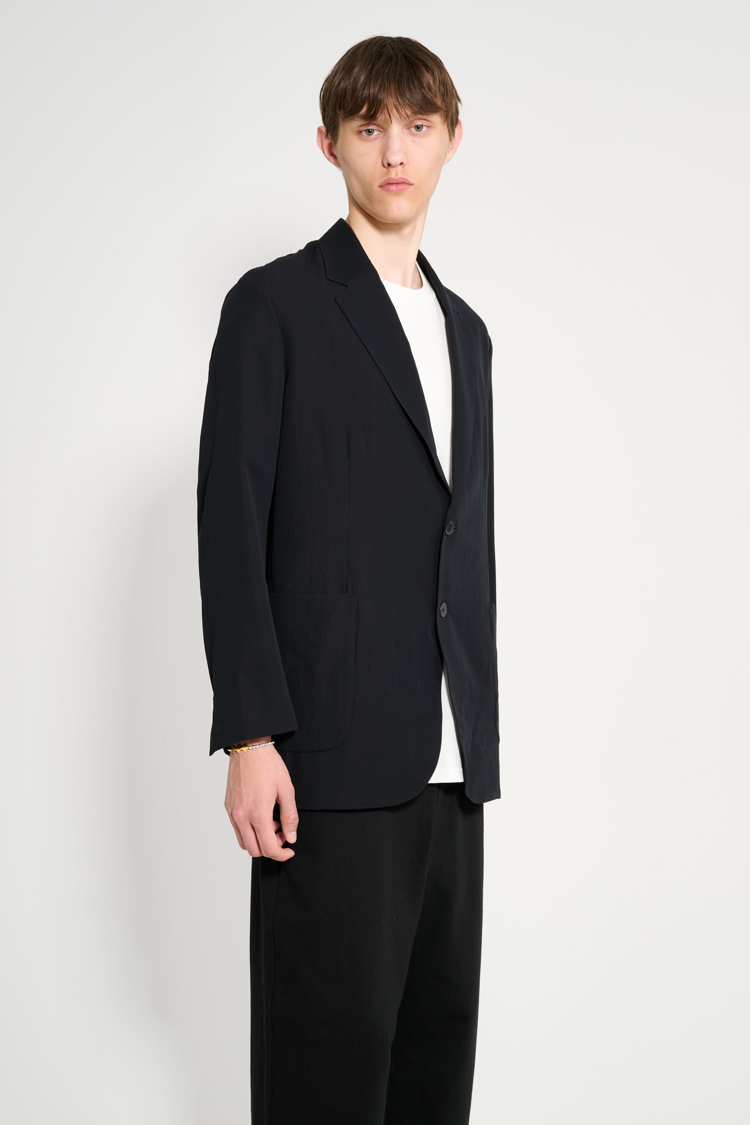 Auralee Light Cotton Wool Viyella Jacket Black