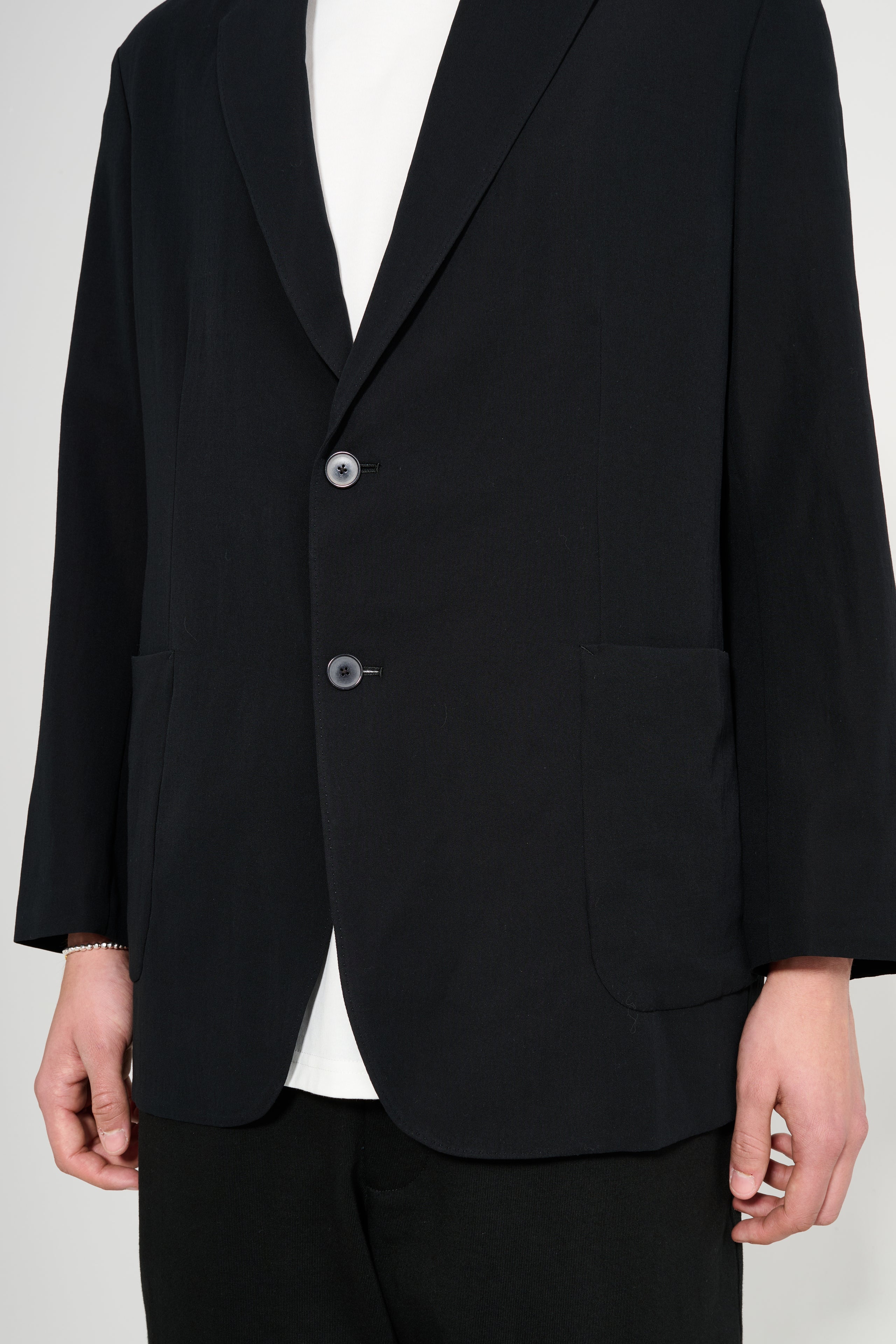 Auralee Light Cotton Wool Viyella Jacket Black