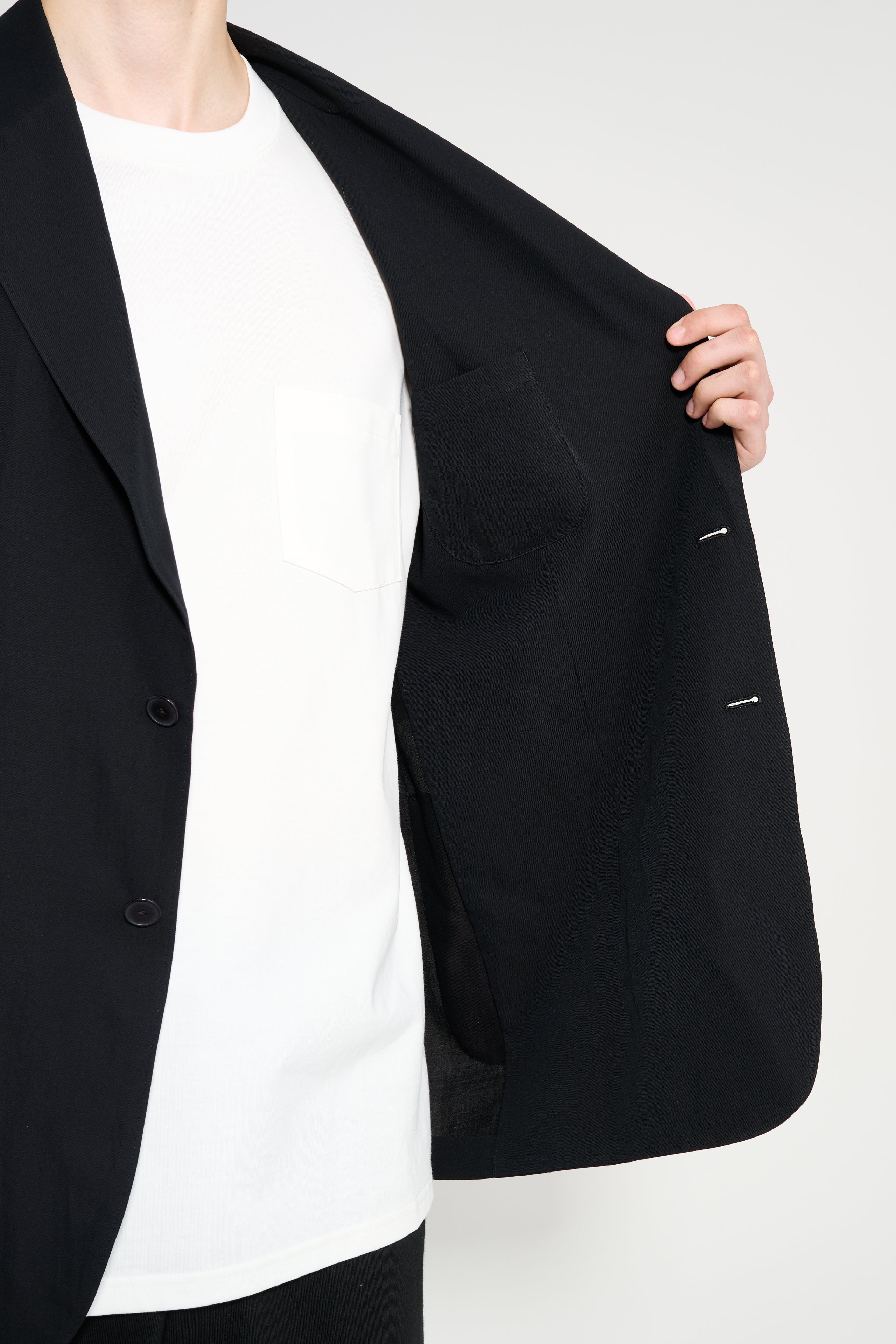 Auralee Light Cotton Wool Viyella Jacket Black