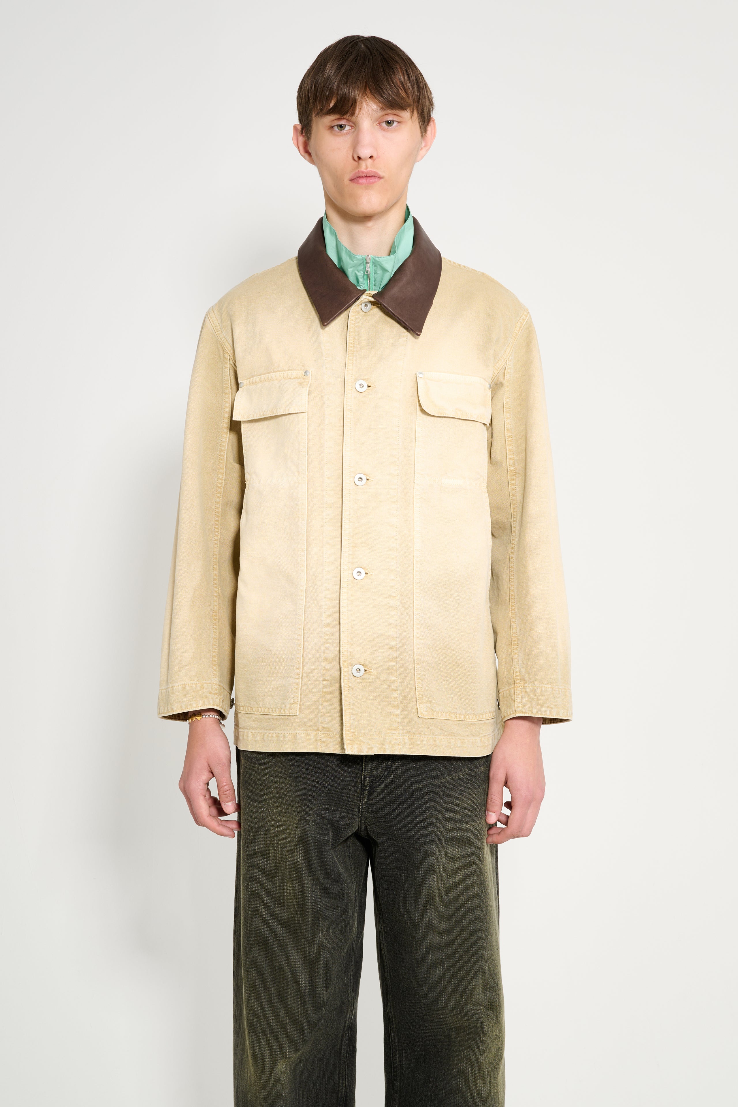 Auralee Organic Cotton Duck Blouson Light Beige