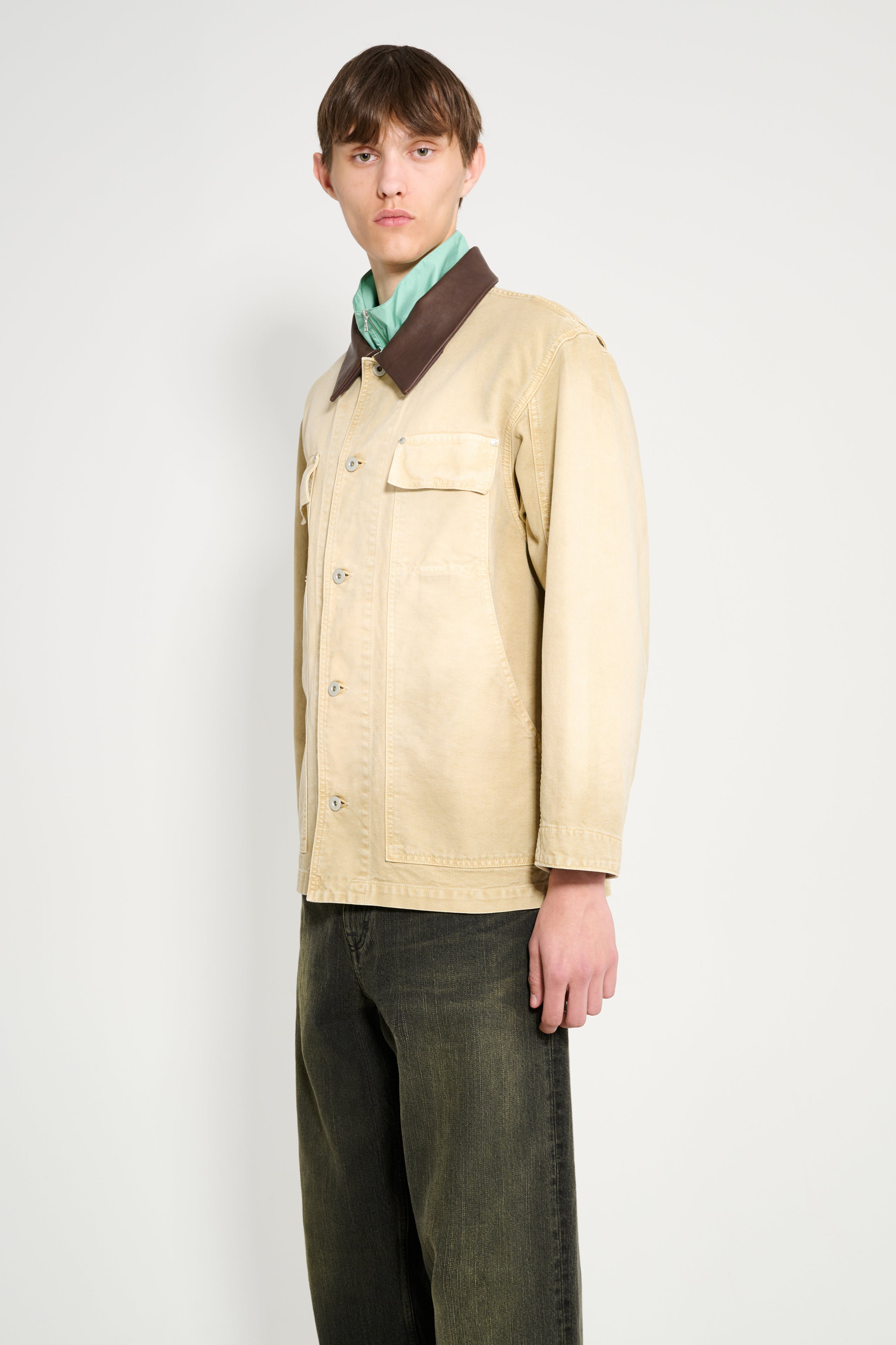 Auralee Organic Cotton Duck Blouson Light Beige