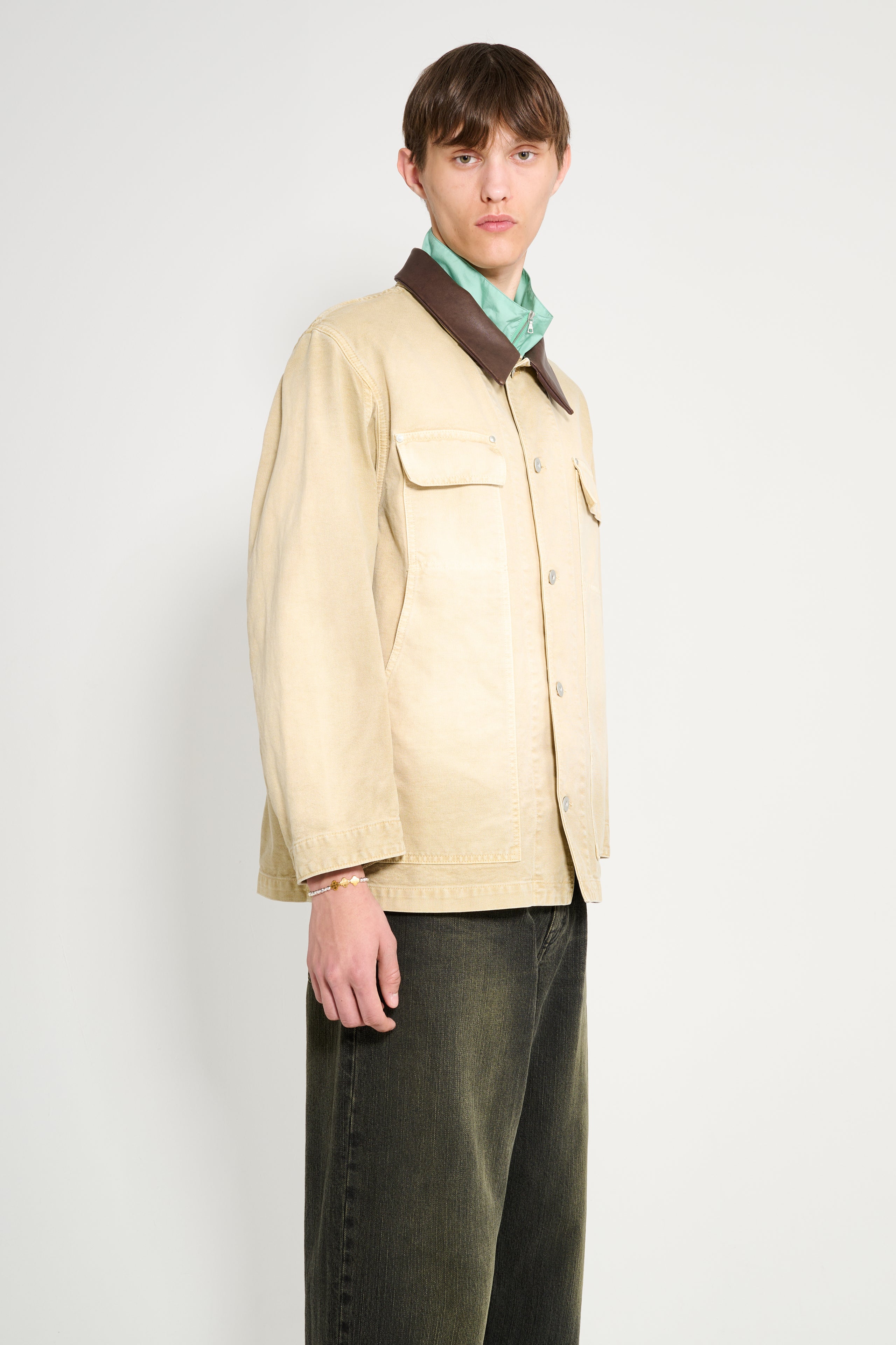 Auralee Organic Cotton Duck Blouson Light Beige