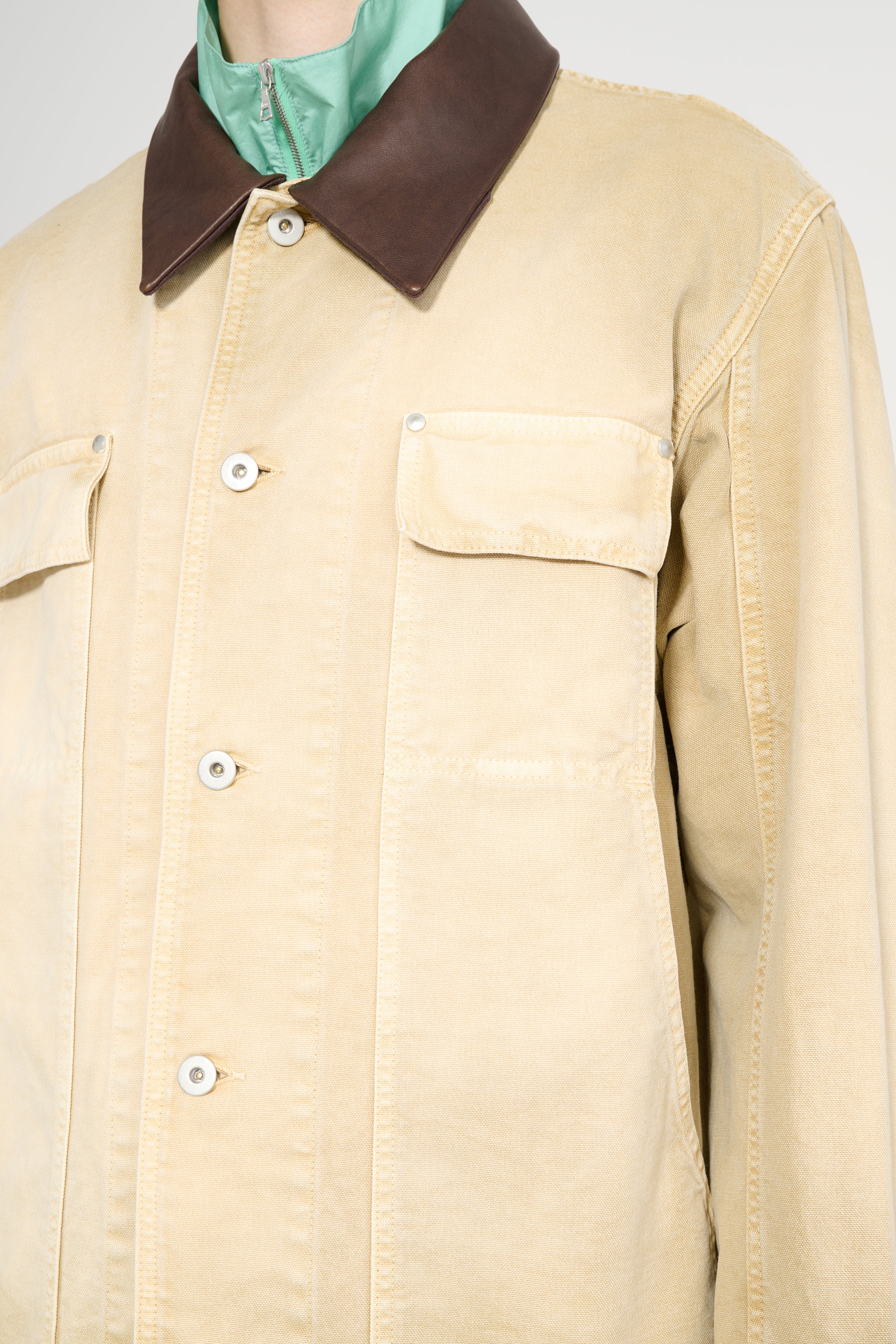 Auralee Organic Cotton Duck Blouson Light Beige