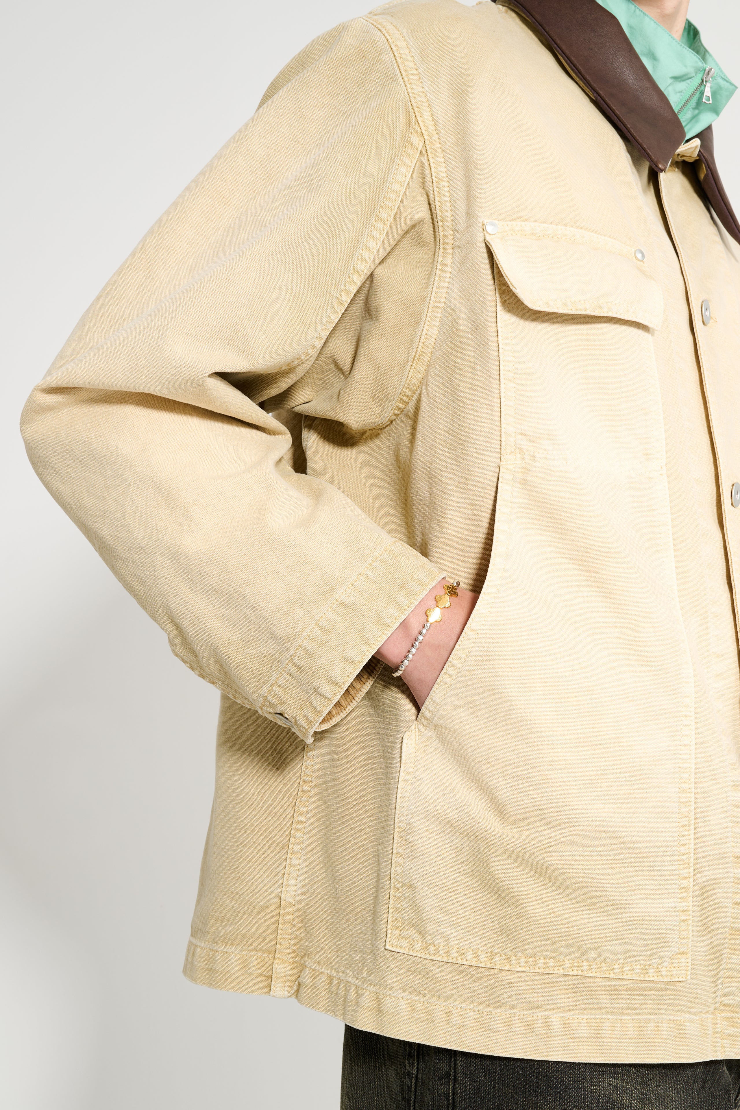 Auralee Organic Cotton Duck Blouson Light Beige