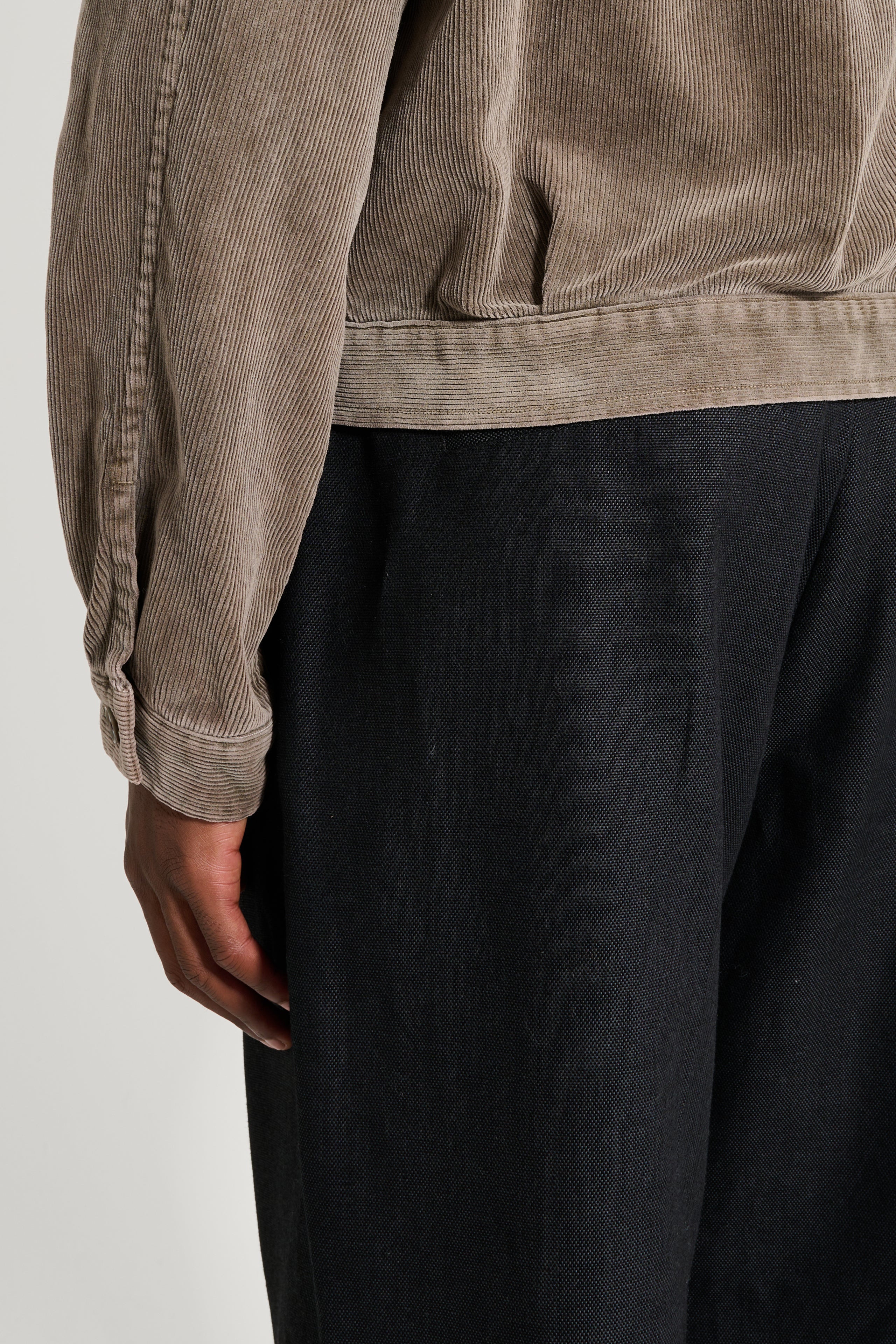 Auralee Pigment Dyed Finx Corduroy Blouson Olive Brown