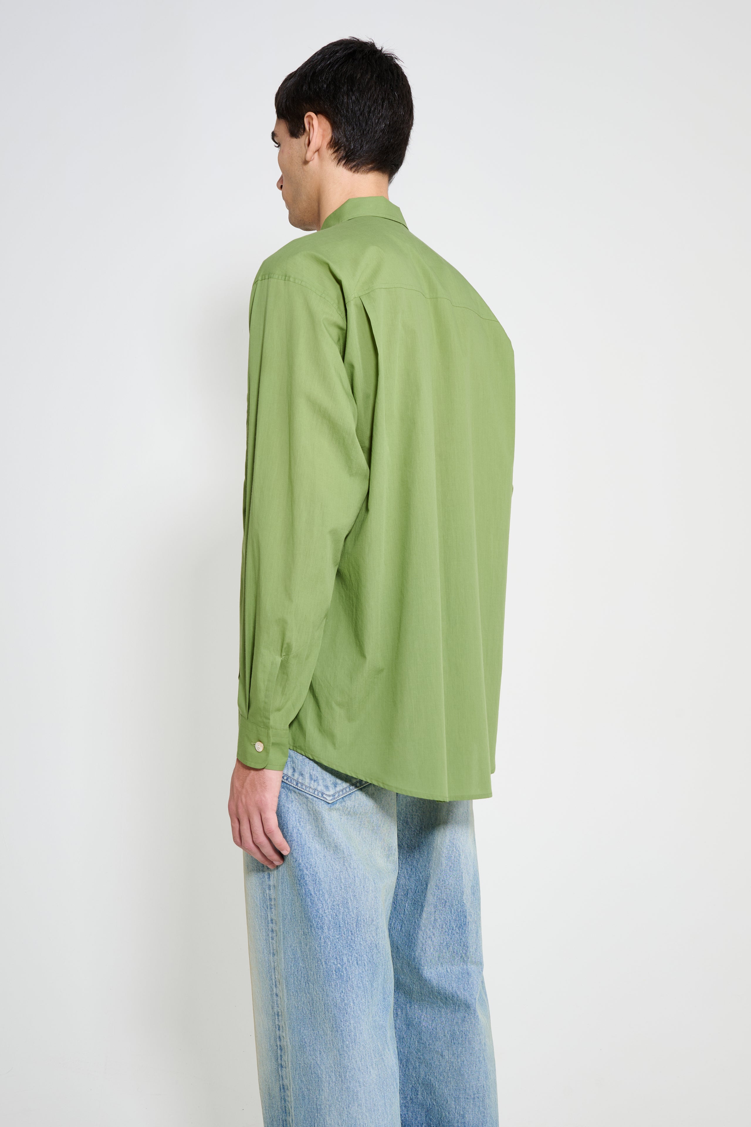 Auralee Super Fine Cotton Lawn Shirt Dusty Green