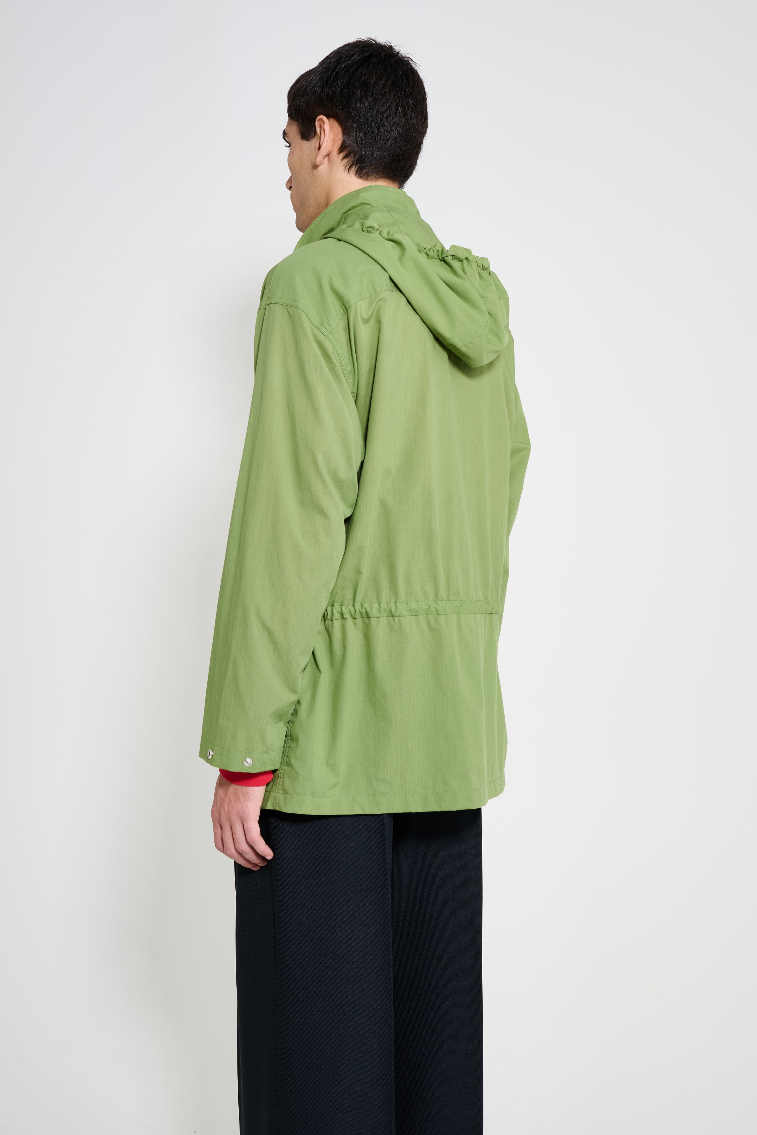 Auralee Super Fine Cotton Lawn Hooded Blouson Dusty Green