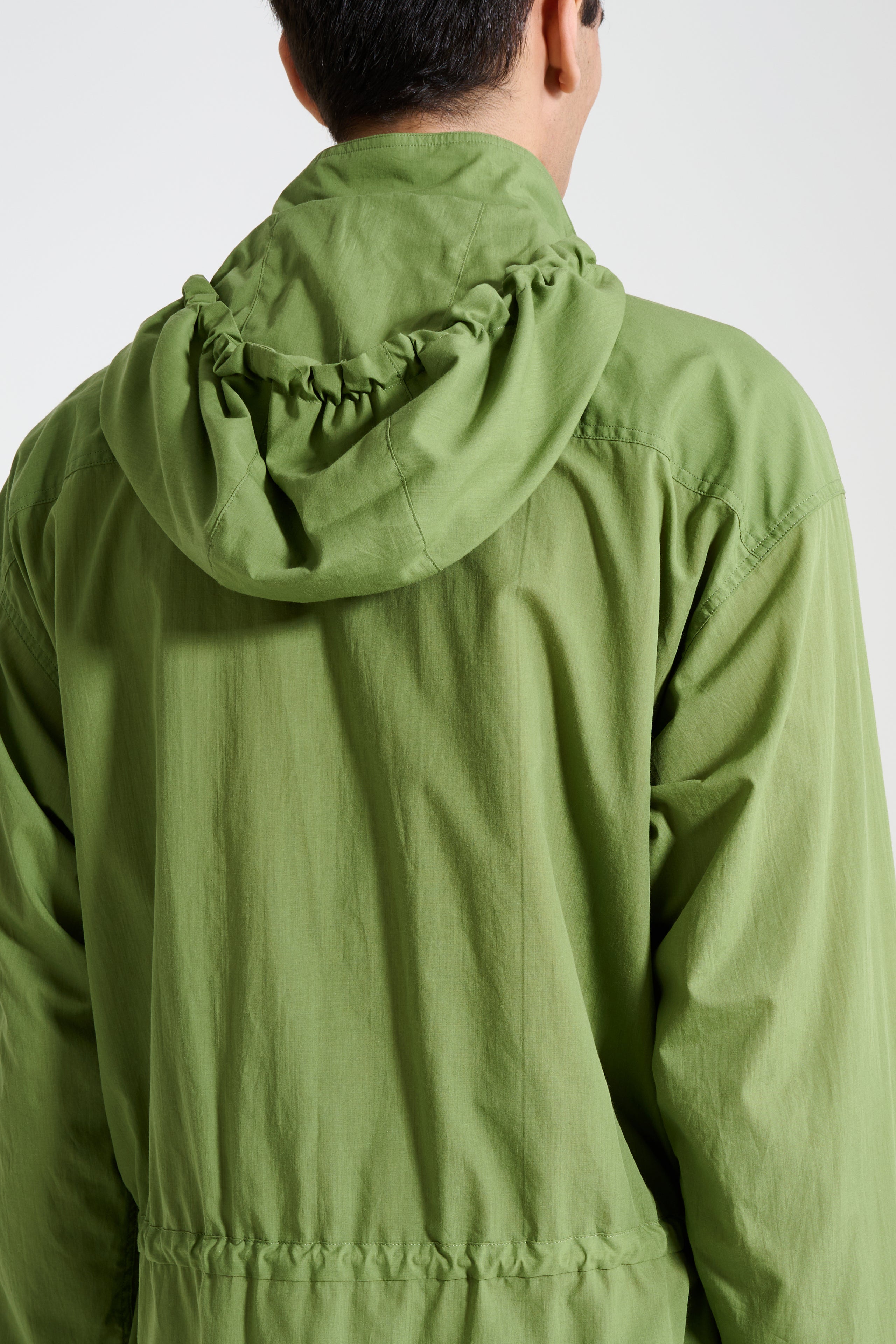 Auralee Super Fine Cotton Lawn Hooded Blouson Dusty Green