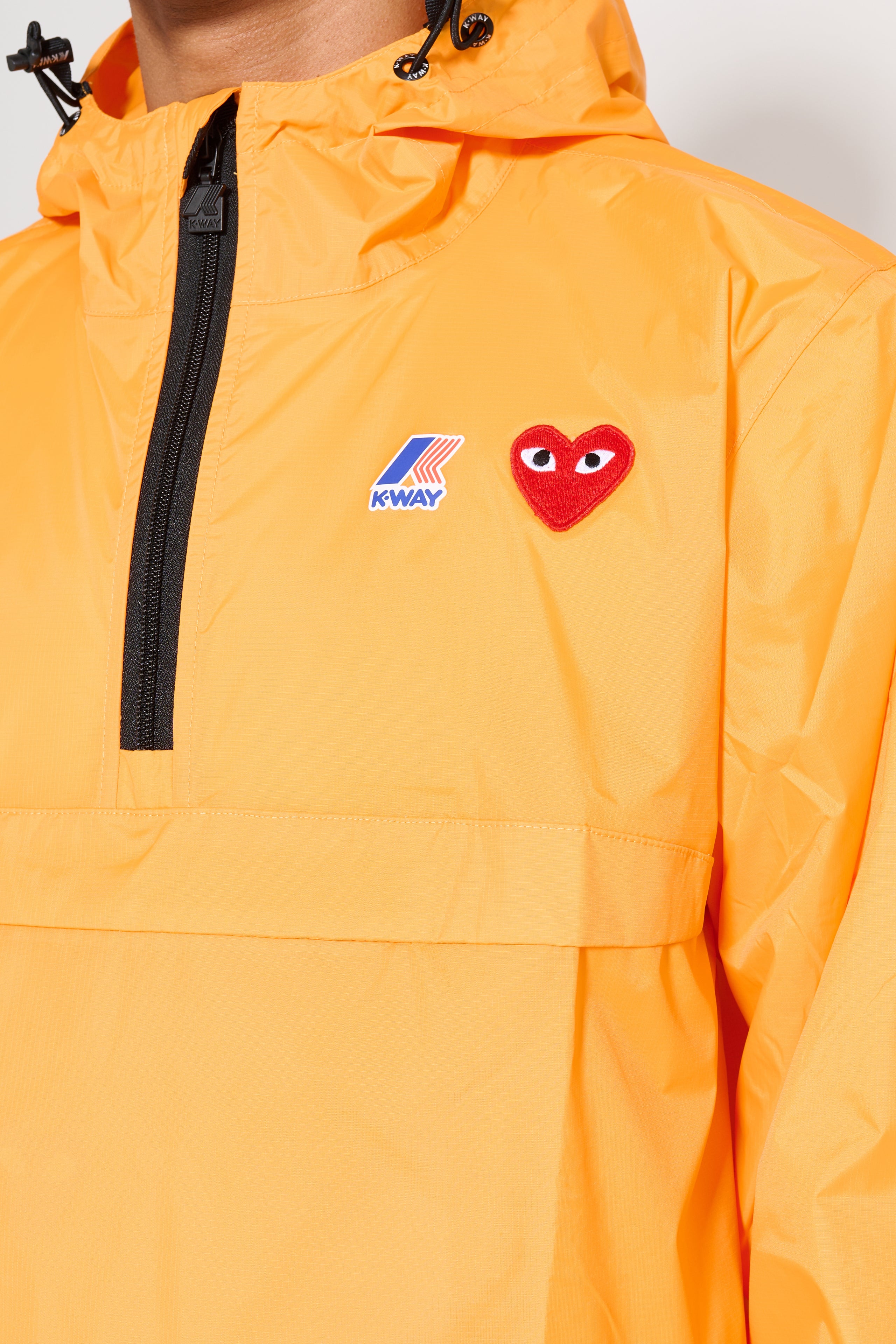 Comme des Garçons Play x K-Way Half Zip Jacket Orange