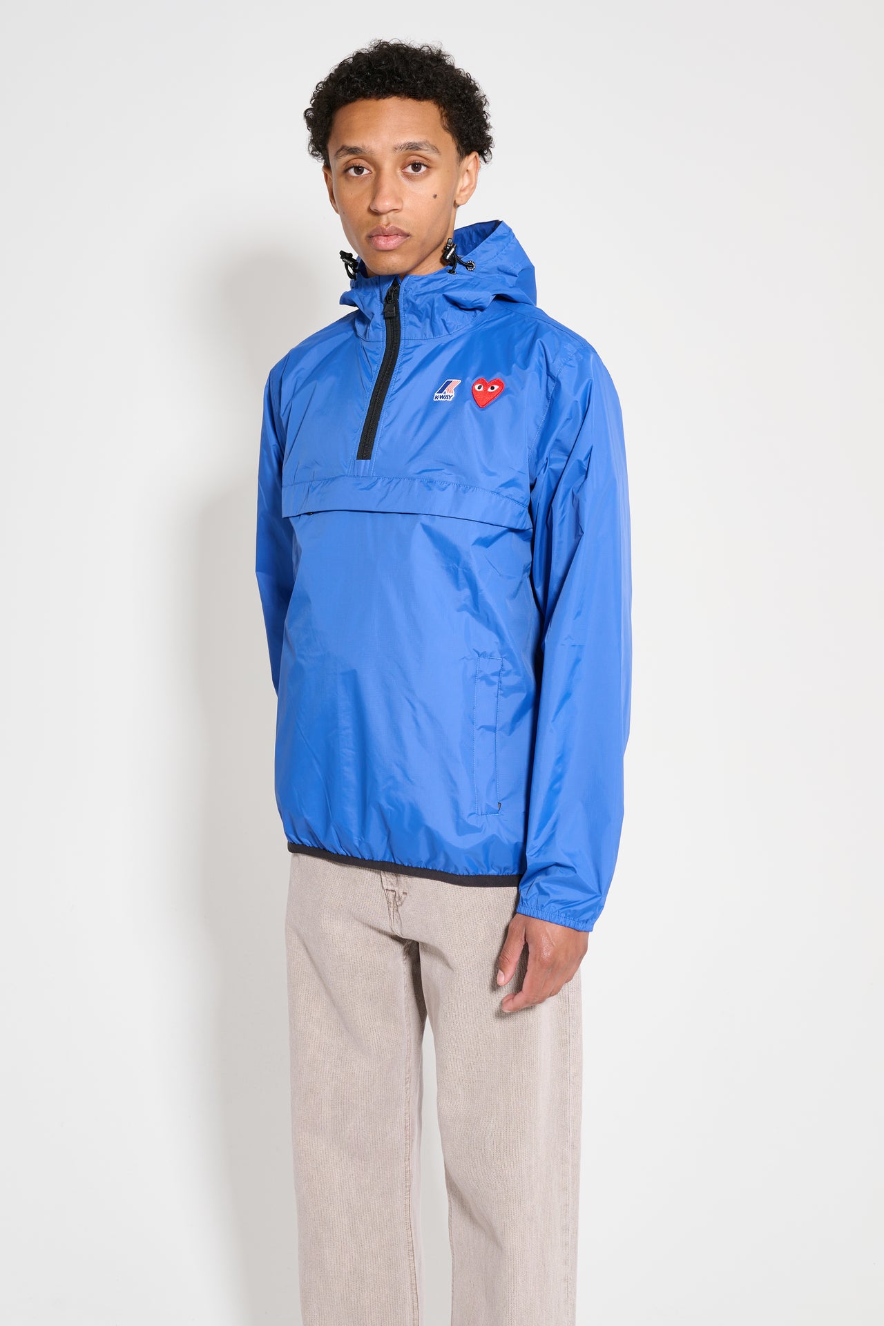 Comme des Garçons Play x K-Way Leon Half Zip Jacket Blue