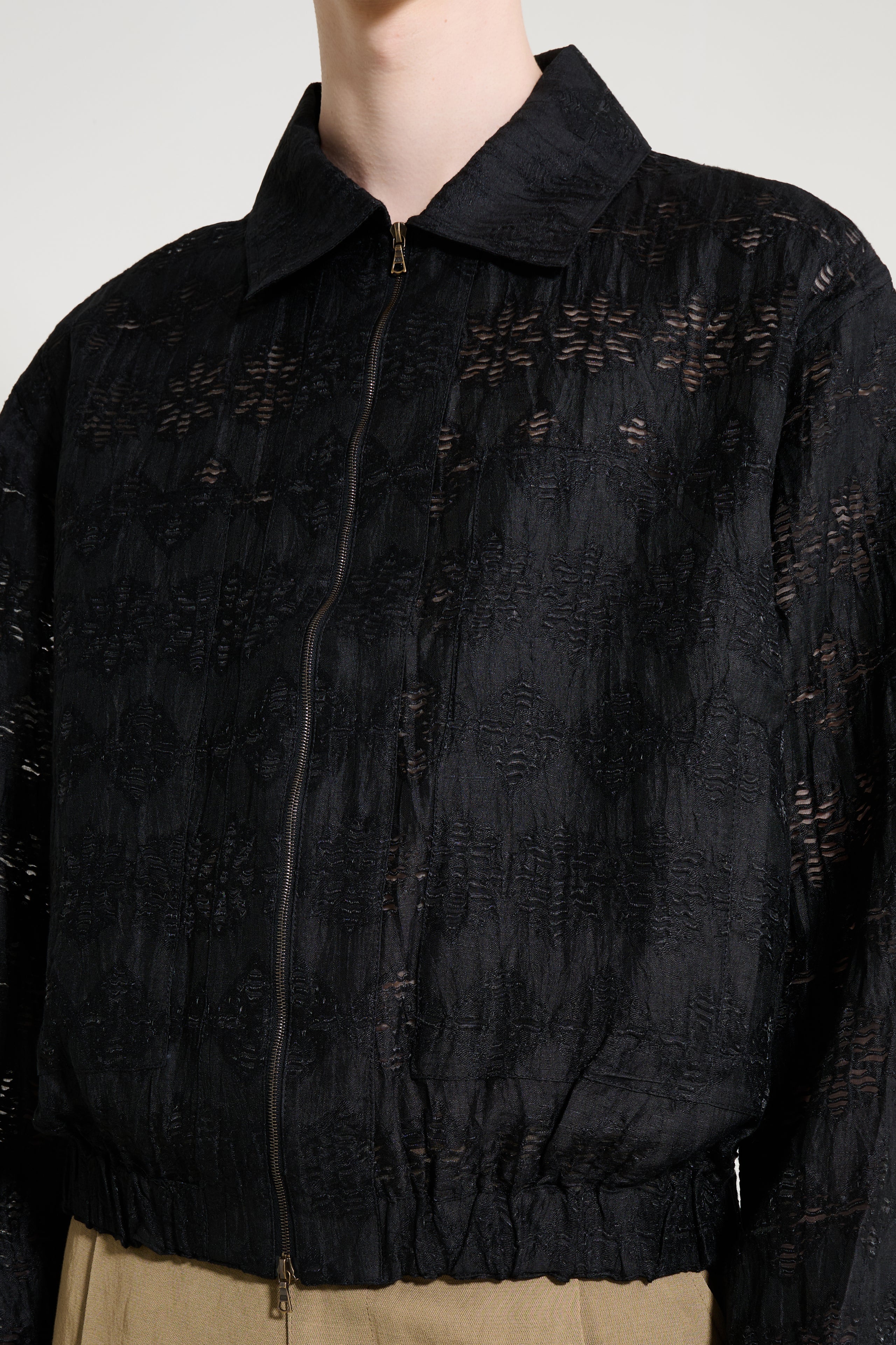 CMMN SWDN Ares Coupé de Fil Zip Blouson Black