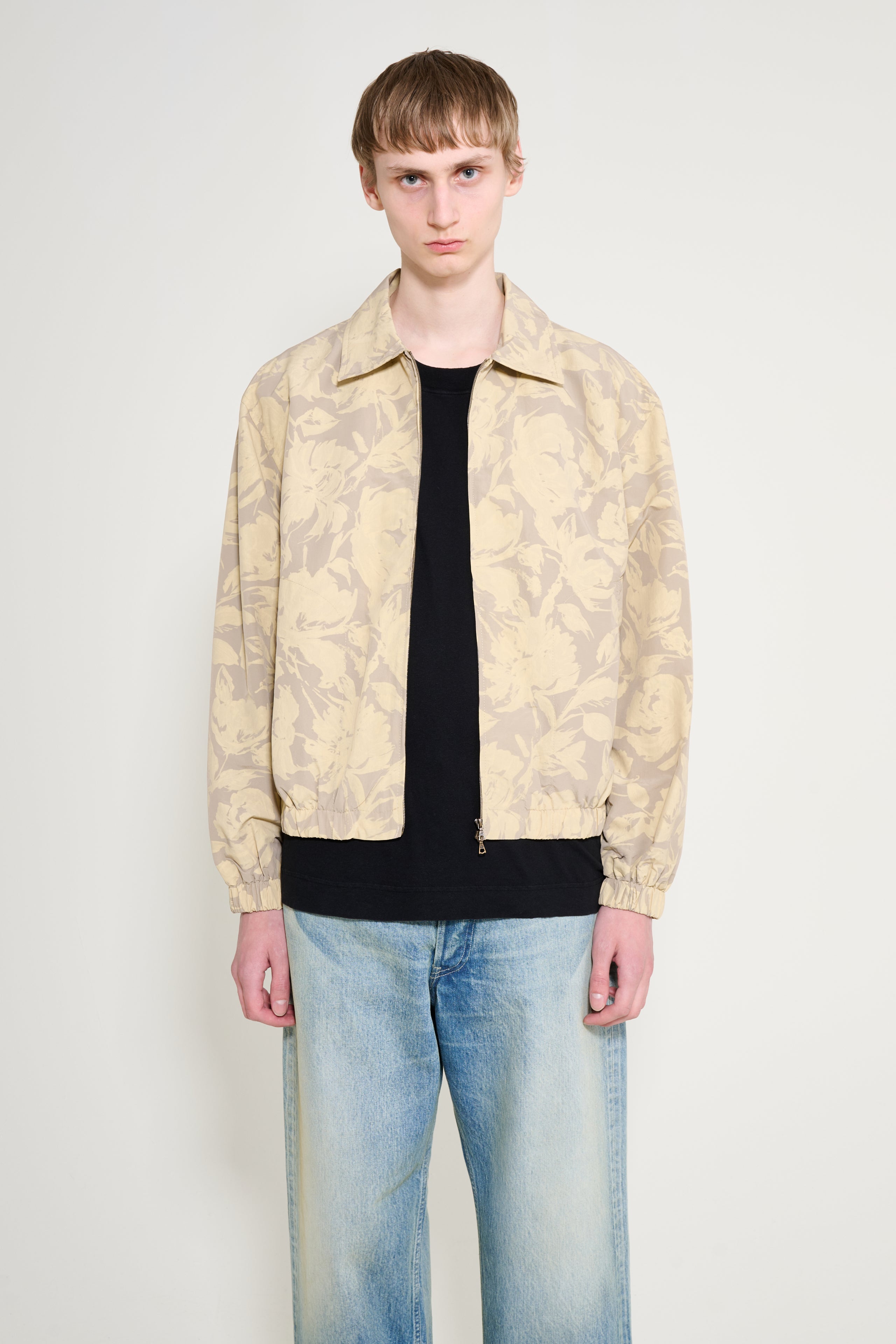 CMMN SWDN Luke Floral Print Blouson Faded Yellow
