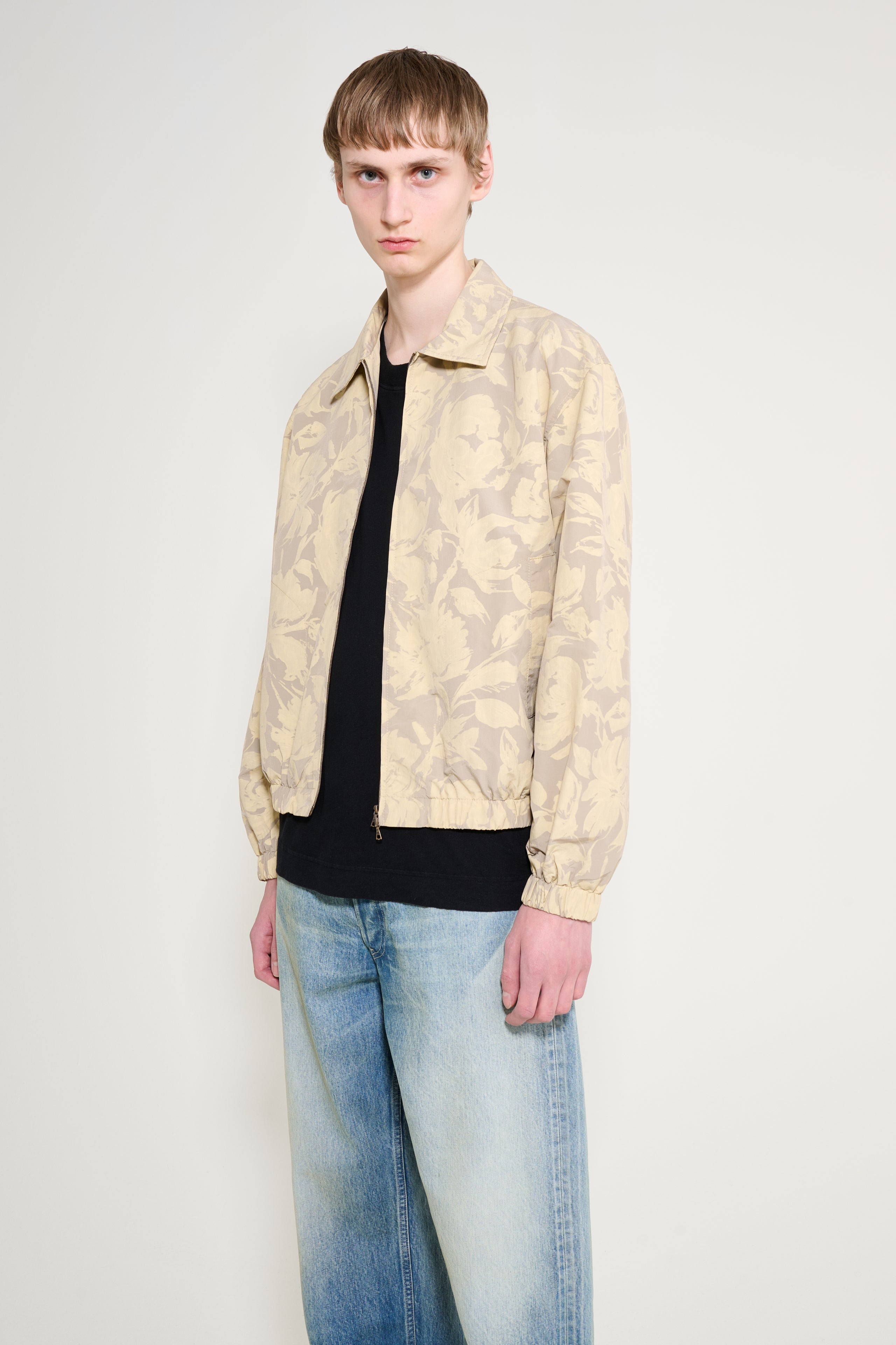 CMMN SWDN Luke Floral Print Blouson Faded Yellow