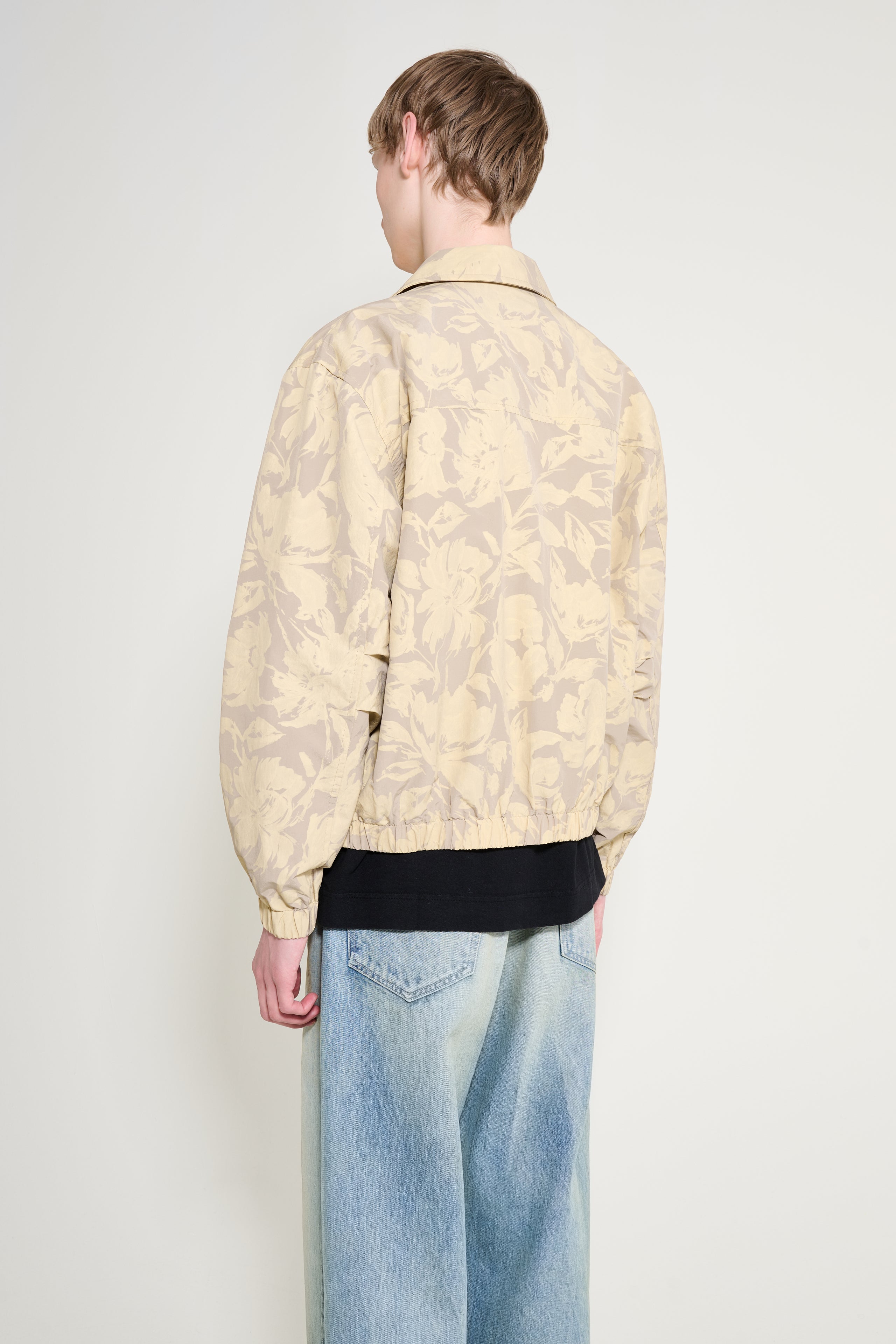 CMMN SWDN Luke Floral Print Blouson Faded Yellow