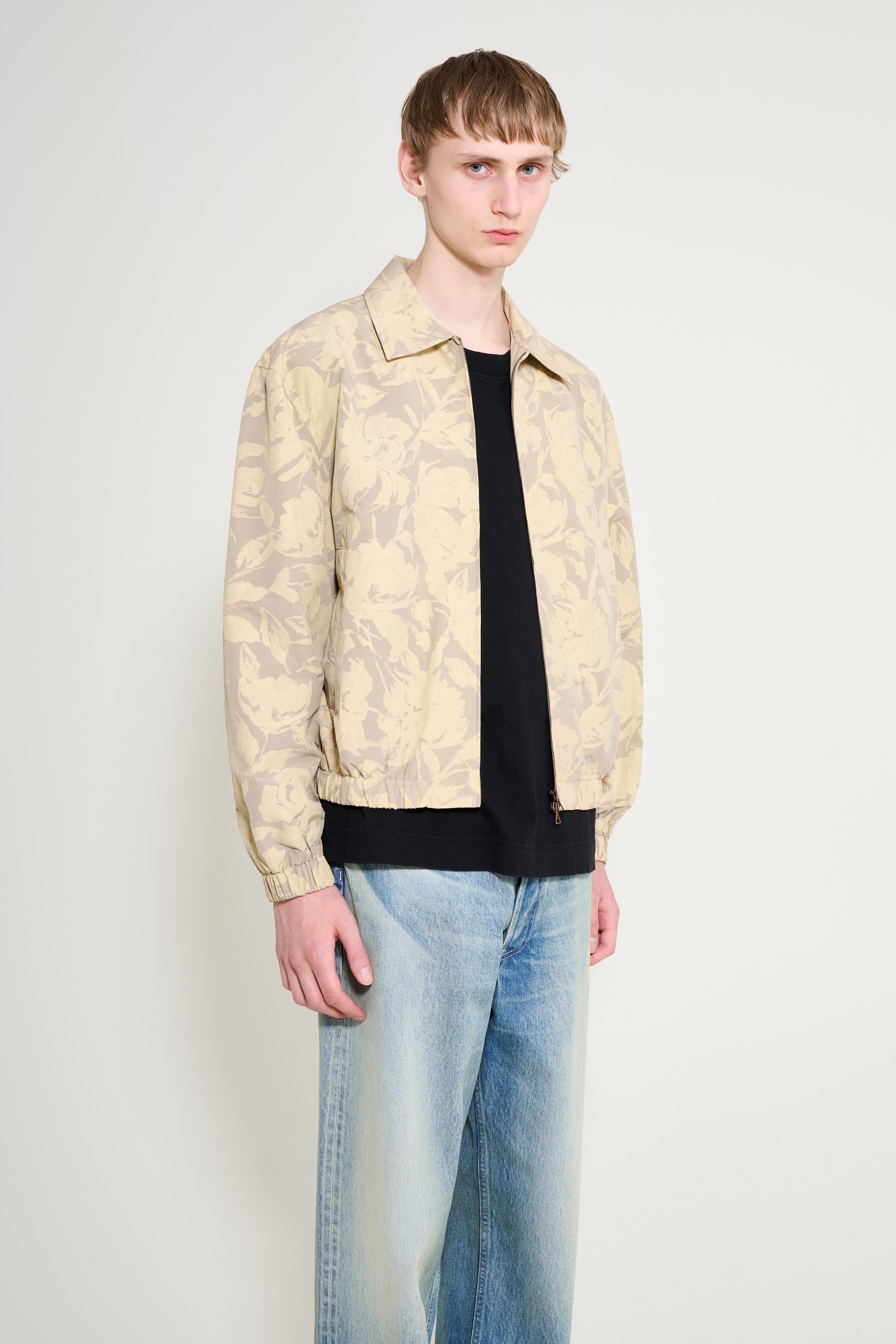 CMMN SWDN Luke Floral Print Blouson Faded Yellow