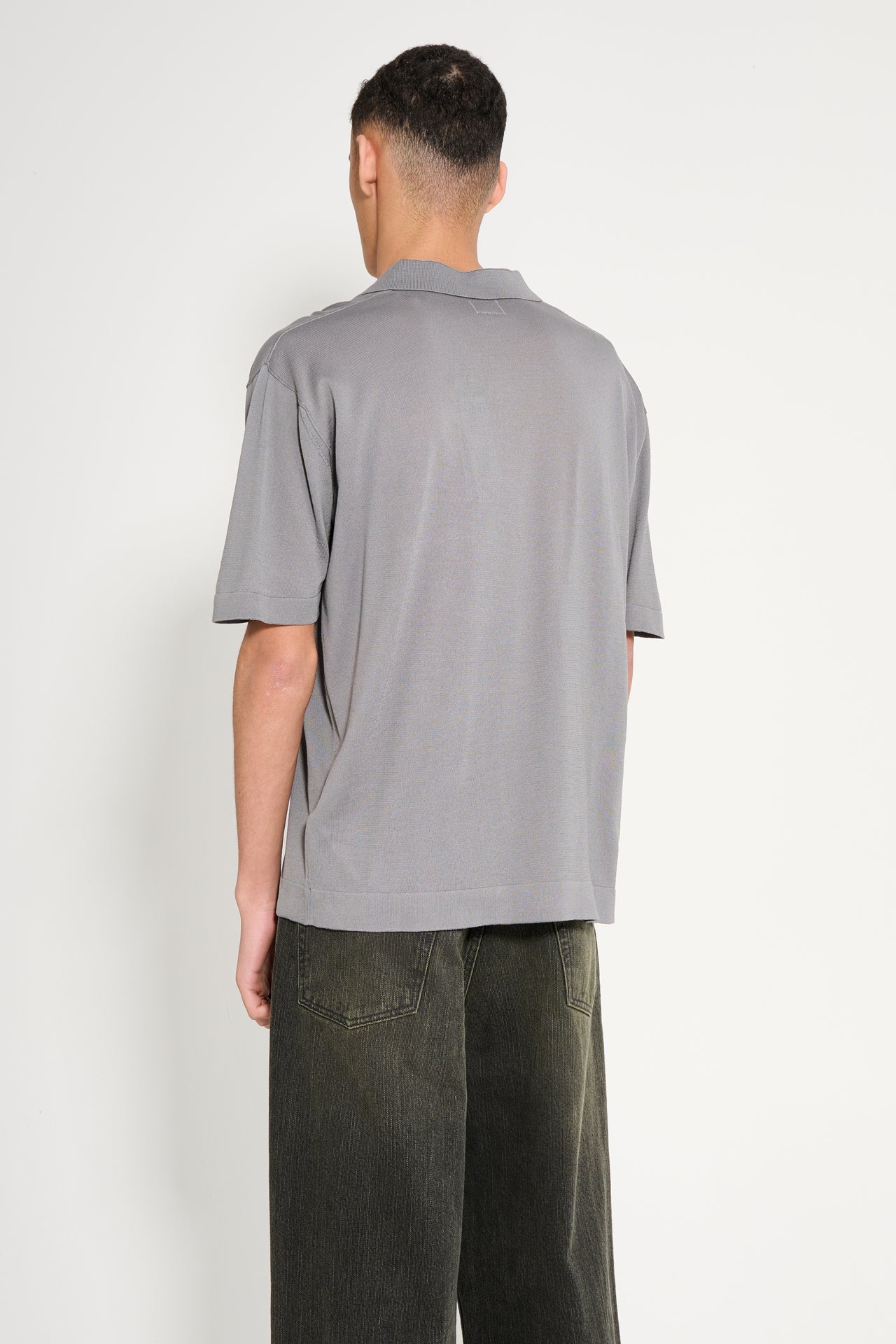 C.P. Company Polo Knit Smoked Pearl