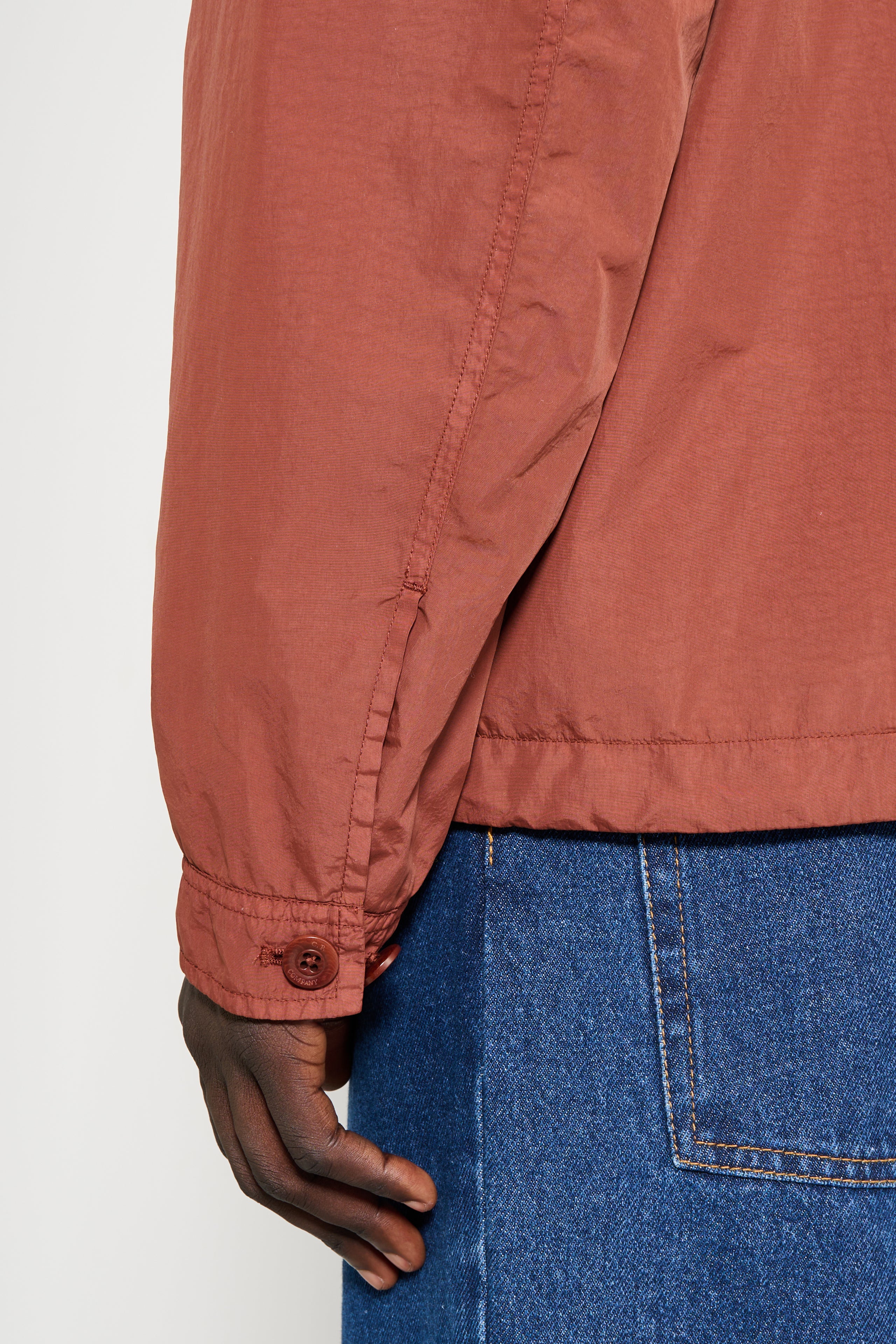 C.P. Company Flat Nylon Goggle Shirt Jacket Sable