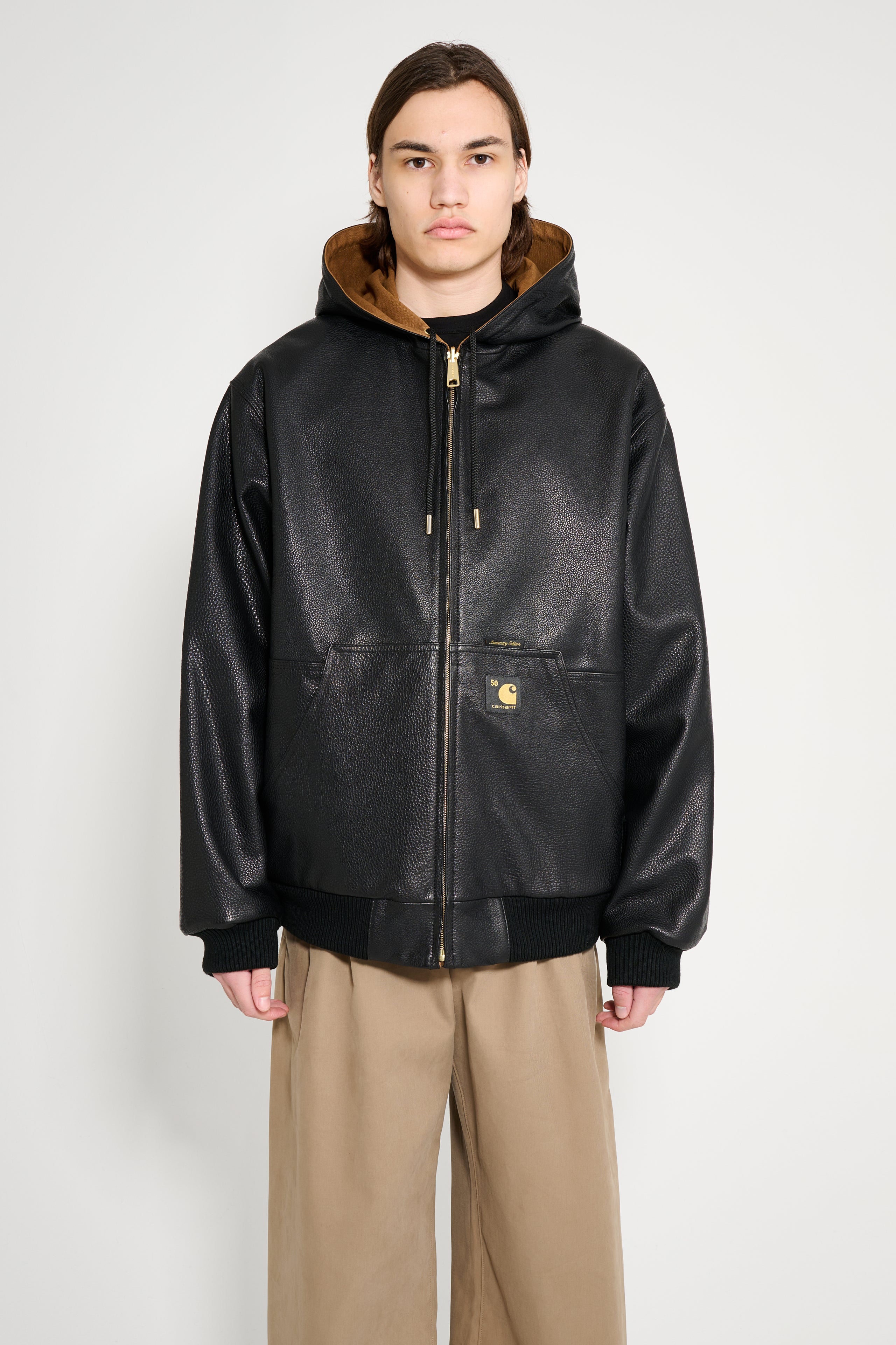 Carhartt WIP 50th Anniversary OG Active Jacket Leather Black / Hamilton Brown