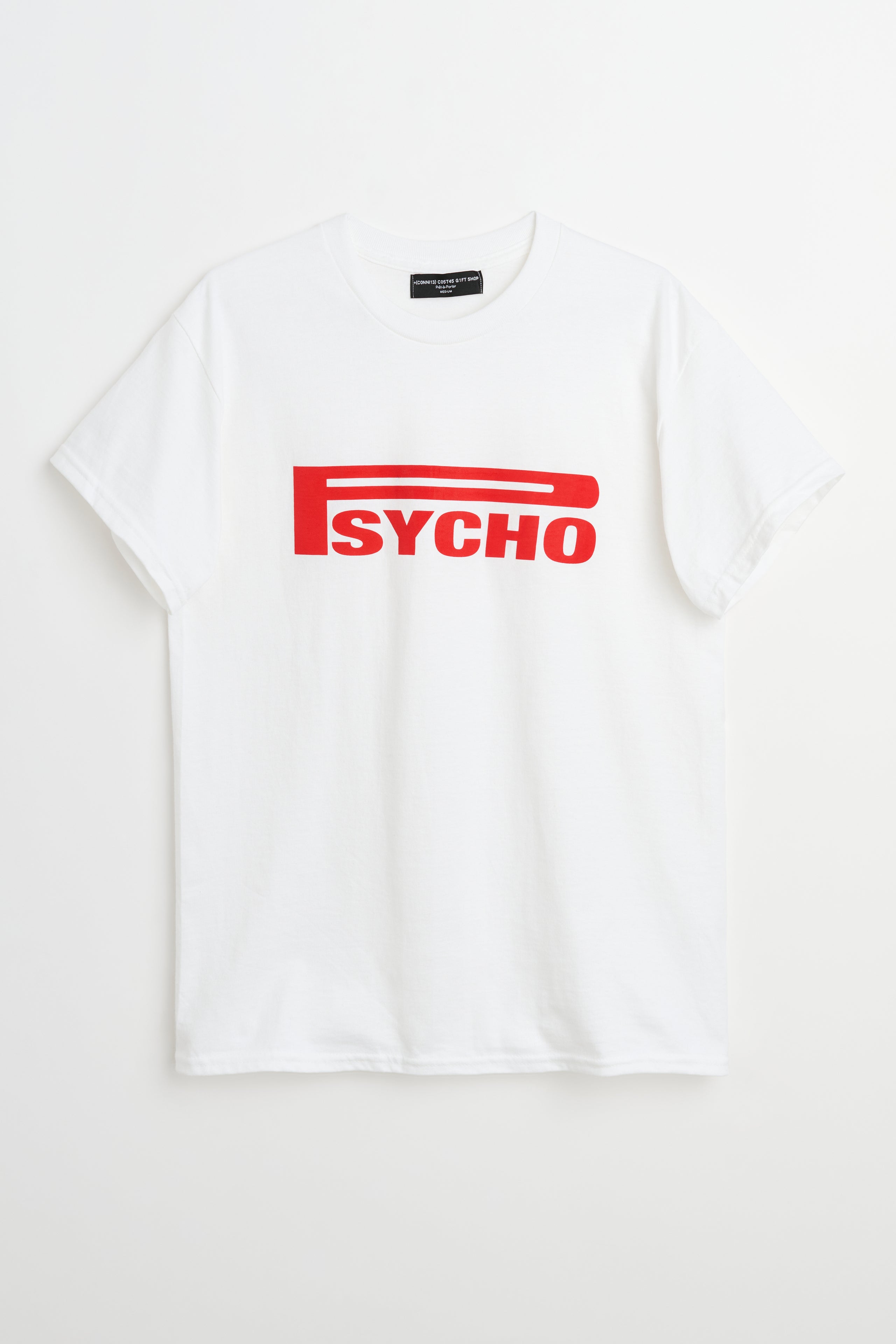 Connie Costas Psycho Front Graphic T-shirt White