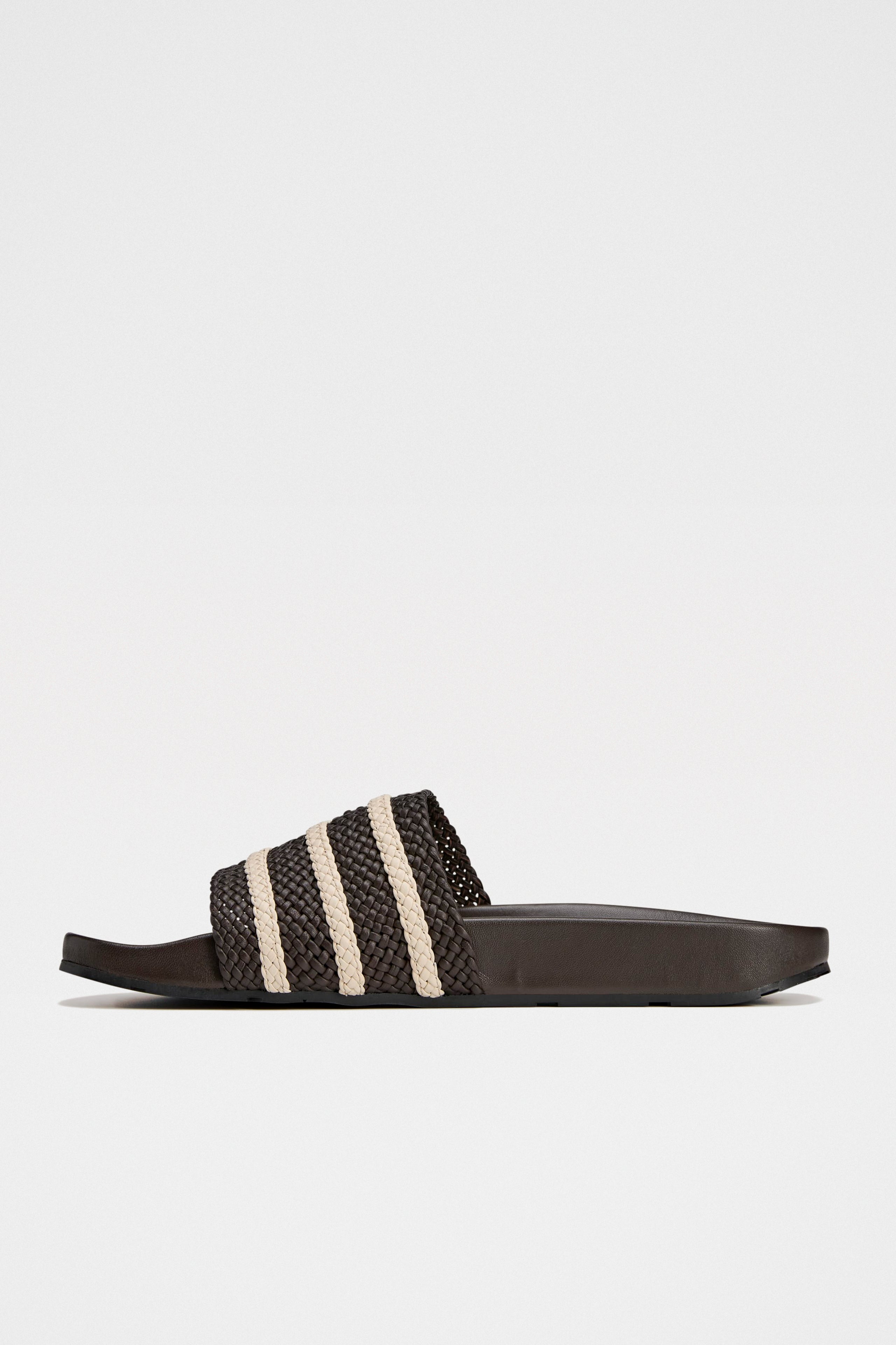 adidas by Wales Bonner Adilette Slides Dark Brown / Wonder White