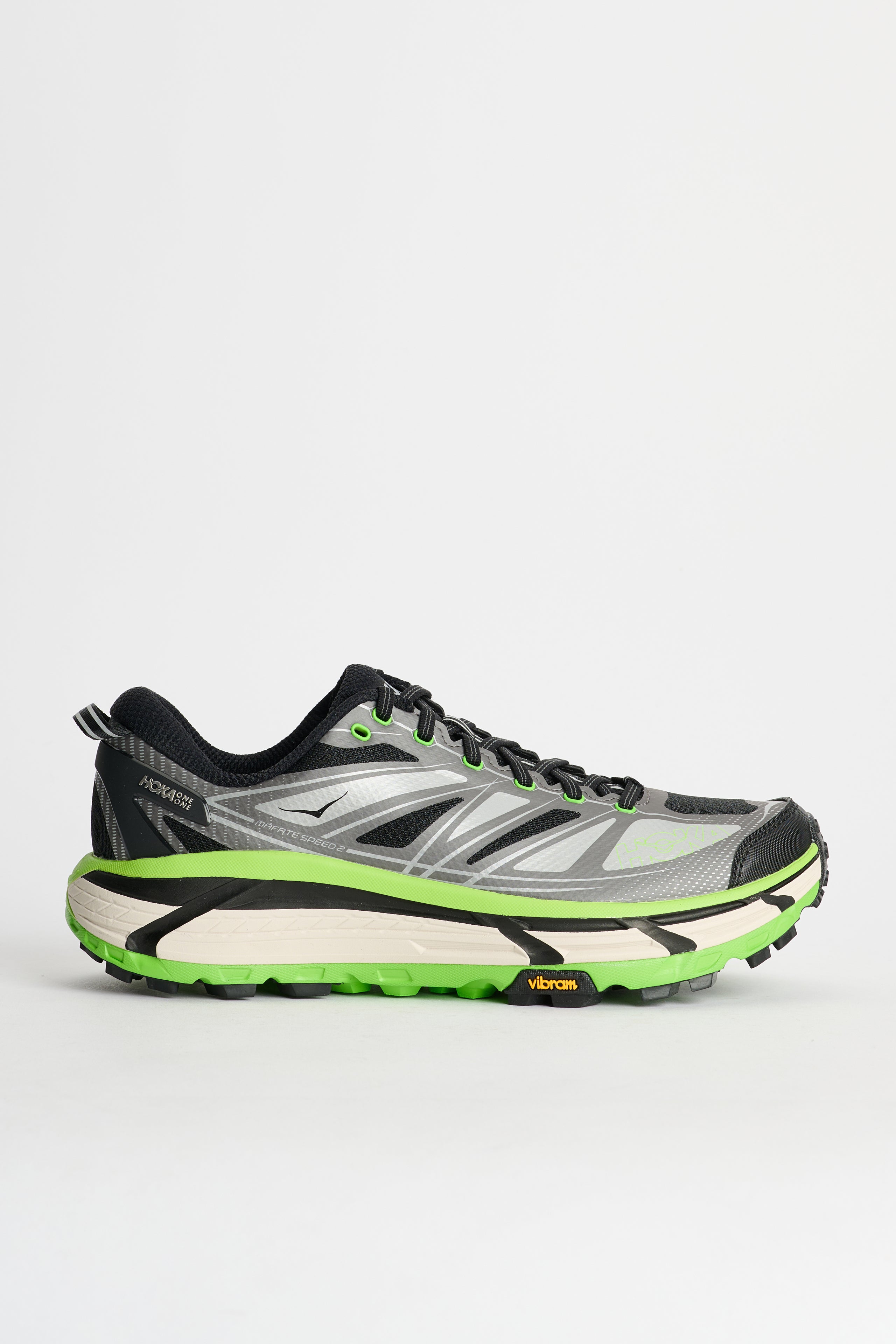 HOKA U Mafate Speed 2 Black / Electric Green